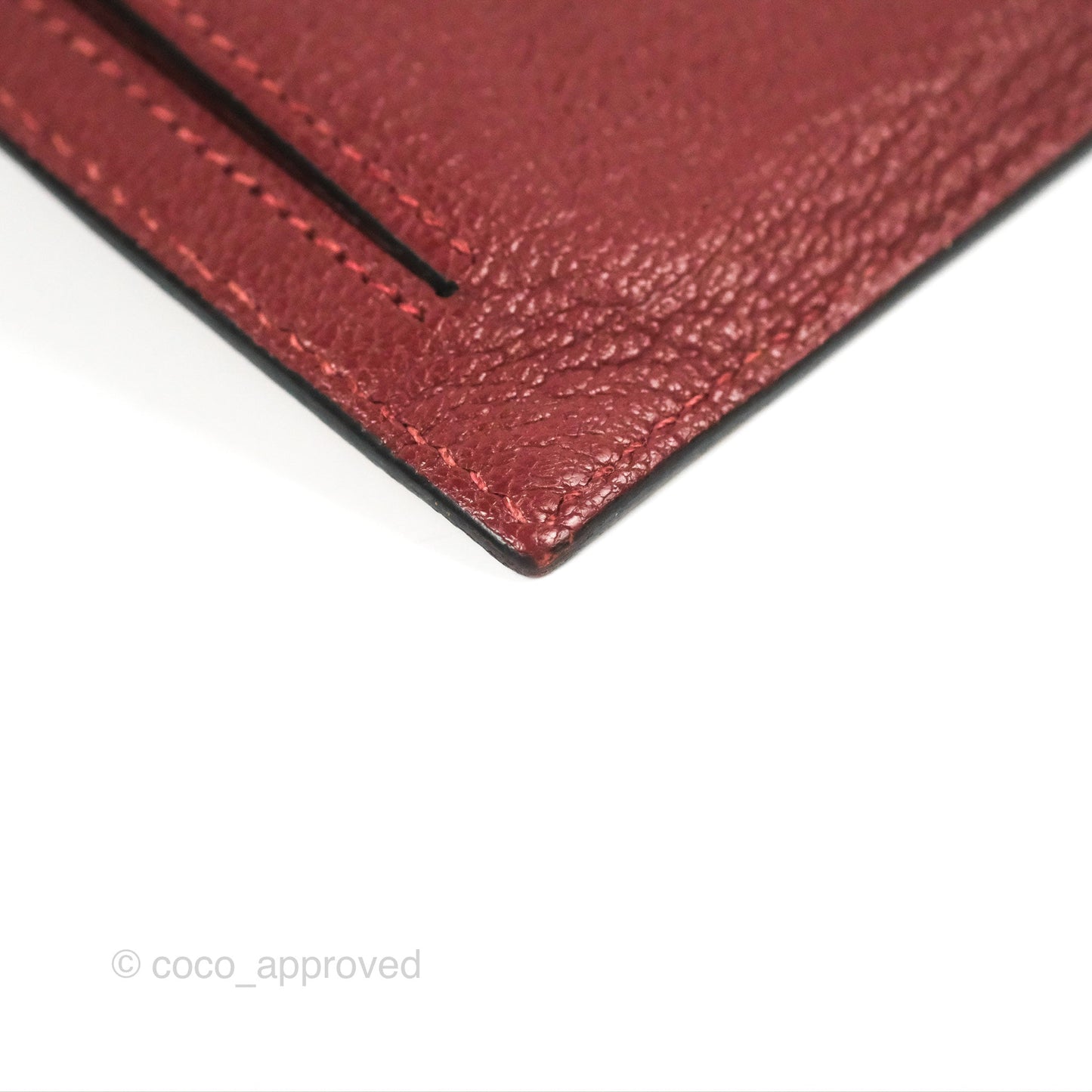 Hermès Kelly Pocket Compact Wallet Chevre Mysore Dark Red Gold Hardware
