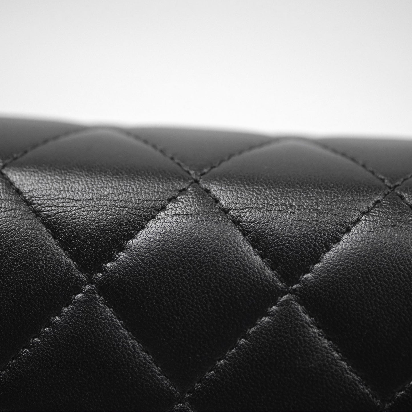 Chanel Quilted Classic WOC Black Lambskin Gold Hardware