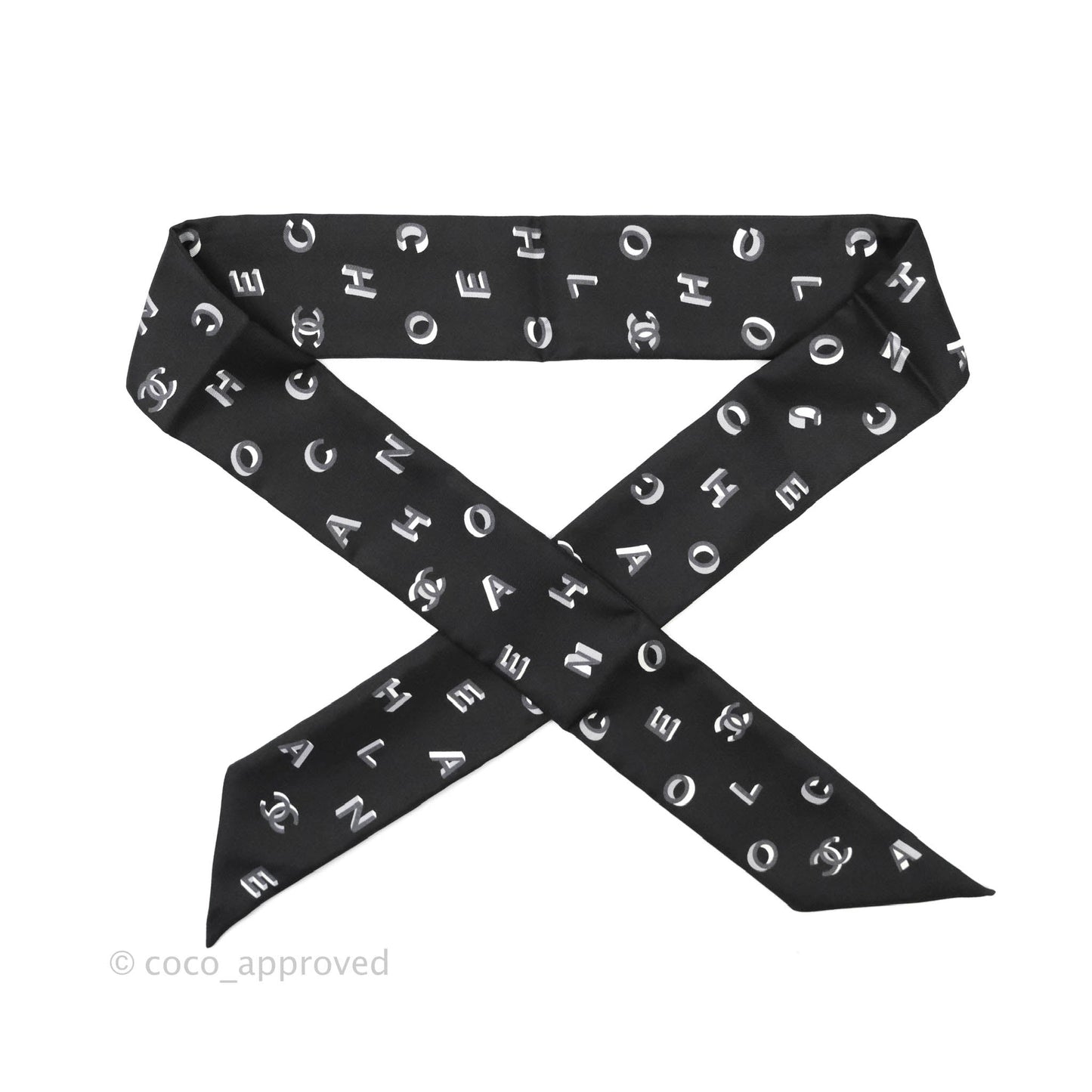 Chanel Silk Twilly in Black