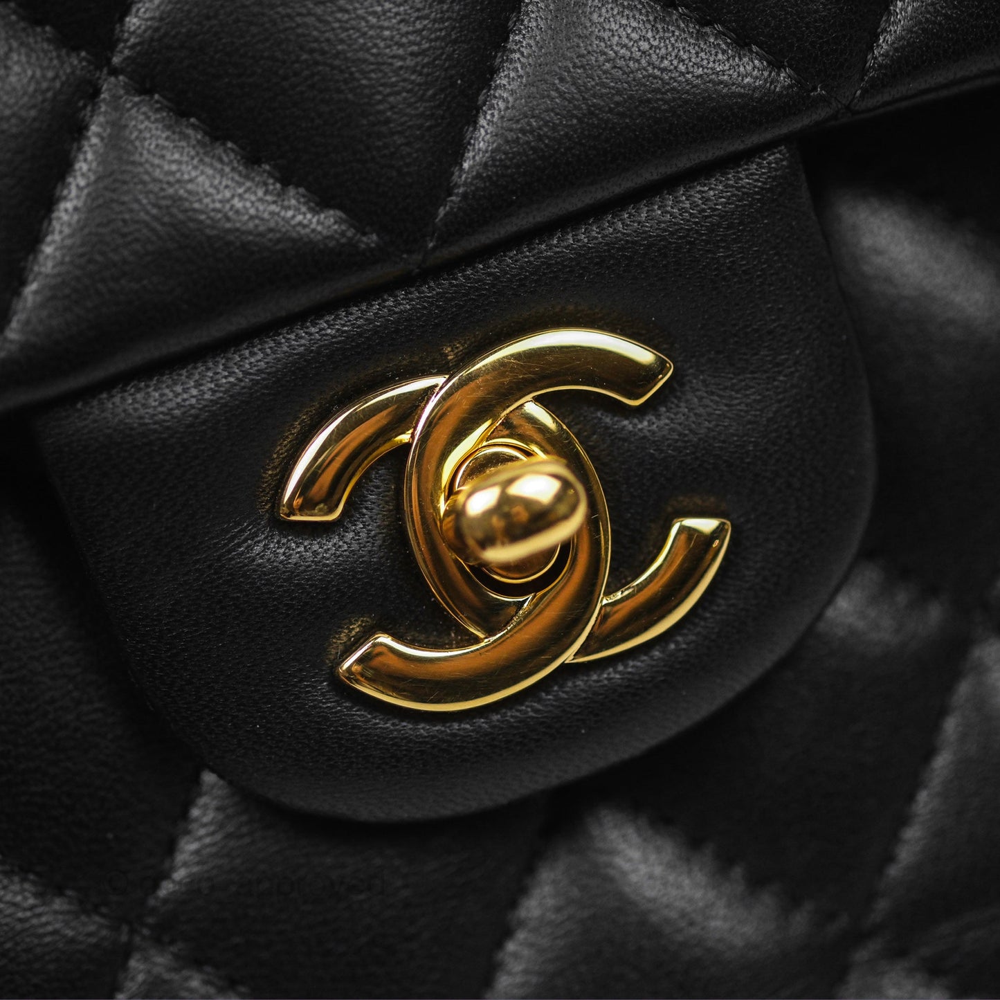 Chanel Small Classic Flap Quilted Black Lambskin Gold Hardware