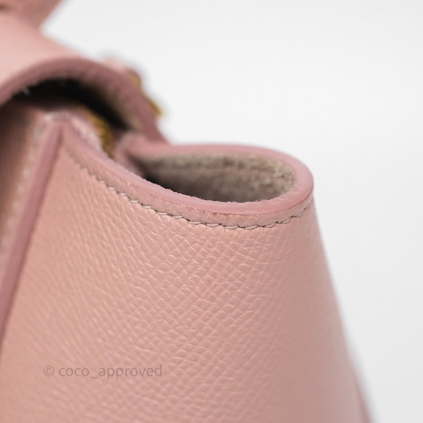 Celine Nano Belt Bag Vintage Pink Grained Calfskin Gold Hardware