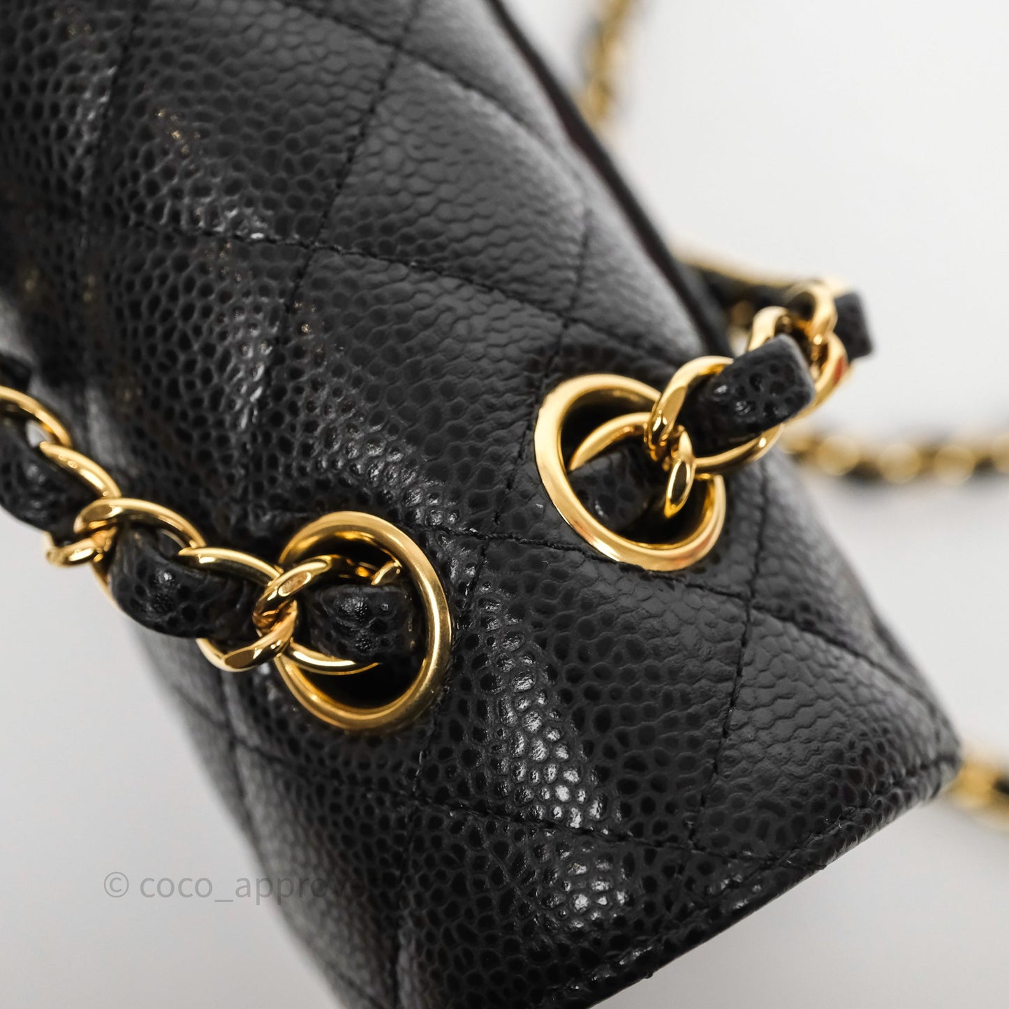 Chanel Small Classic Flap Quilted Black Caviar Gold Hardware