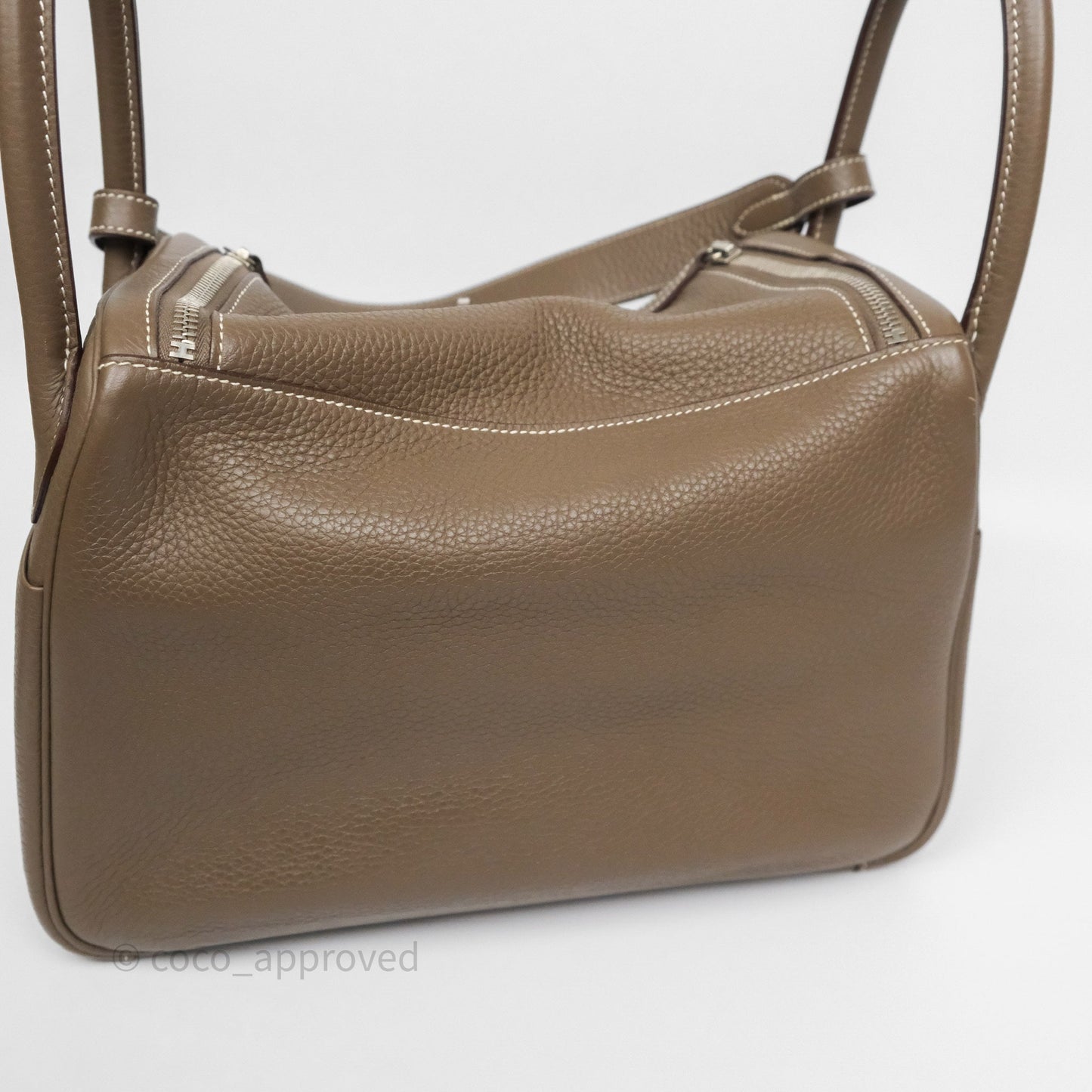 Hermès Lindy 30 Etoupe 18 Clemence Palladium Hardware
