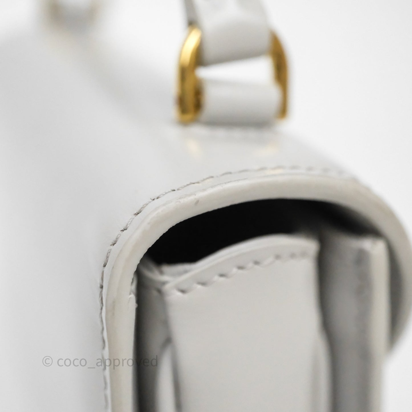 Celine Mini Besace Clea in Shiny Calfskin Grey