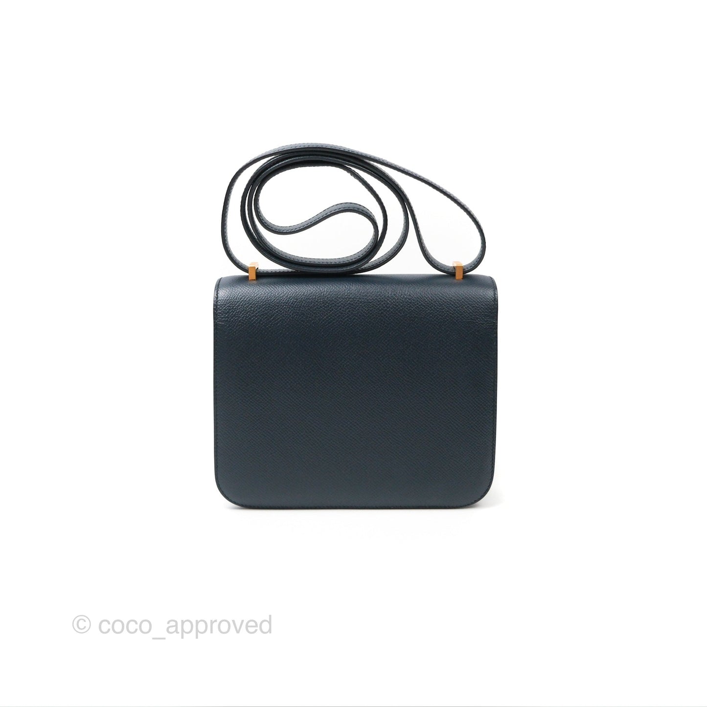 Hermès Constance Mini 18cm Bleu Nuit 2Z Epsom Rose Gold Hardware