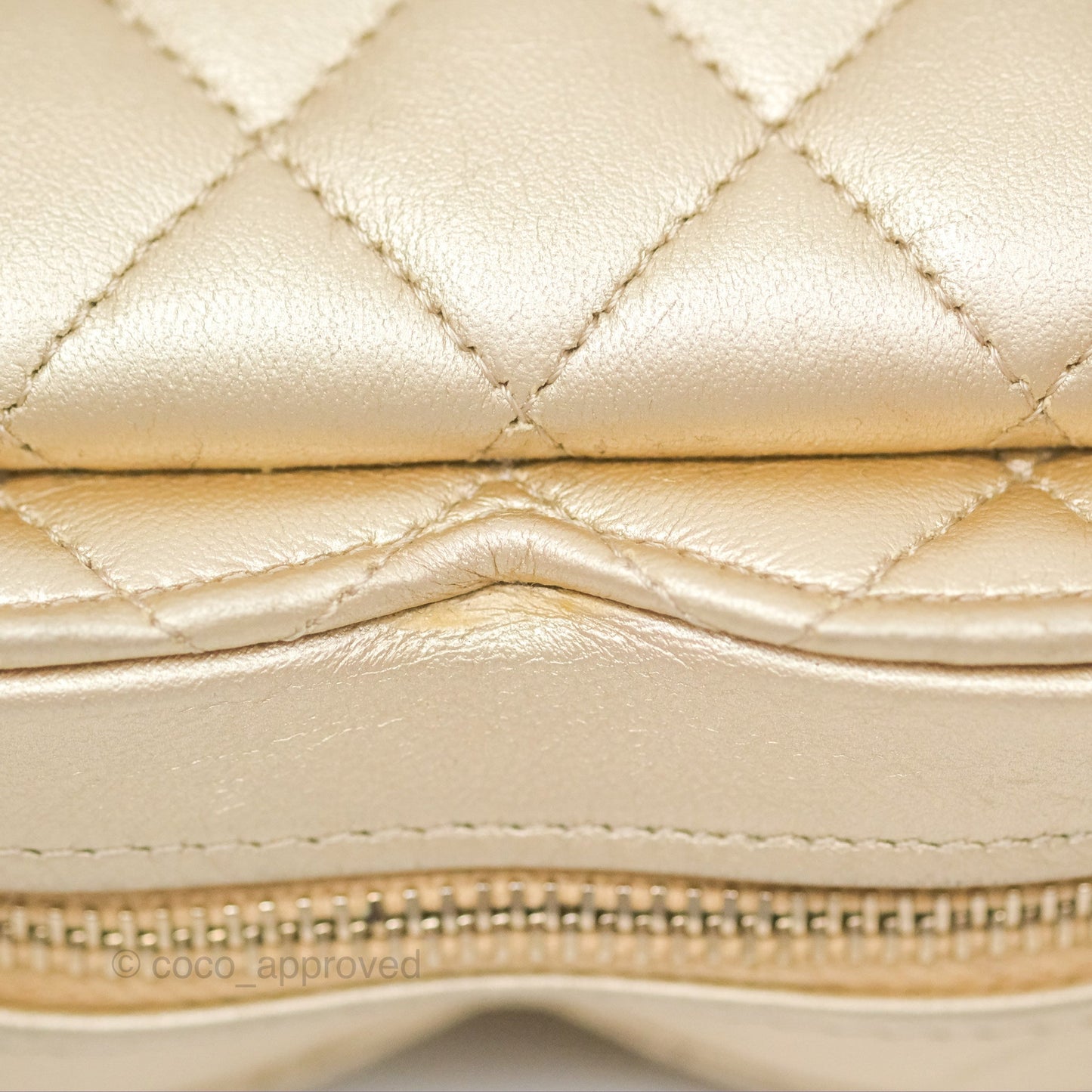 Chanel Small Heart Bag Gold Lambskin Gold Hardware 22S