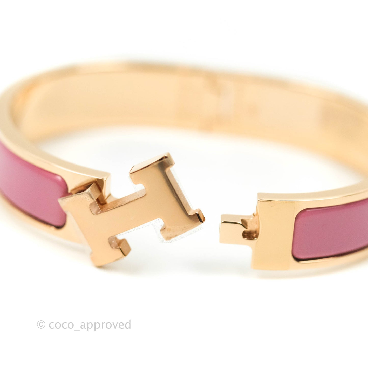 Hermès Clic H Bracelet Rose Patch PM