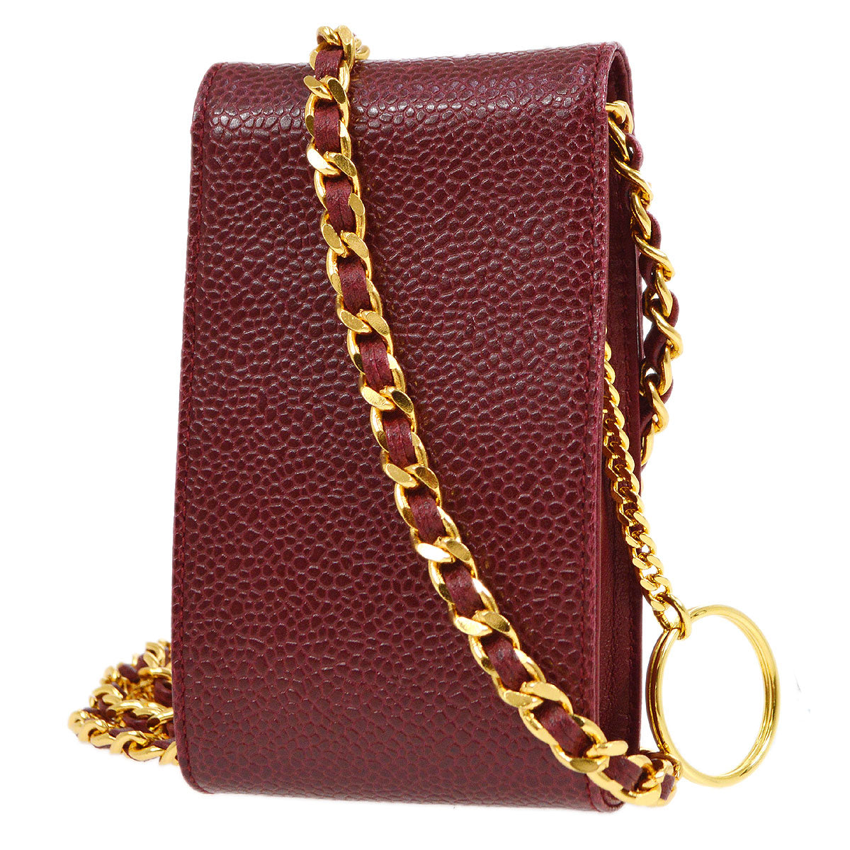 Luxury Chanel 1994-1996 Timeless Key Case Bordeaux Caviar