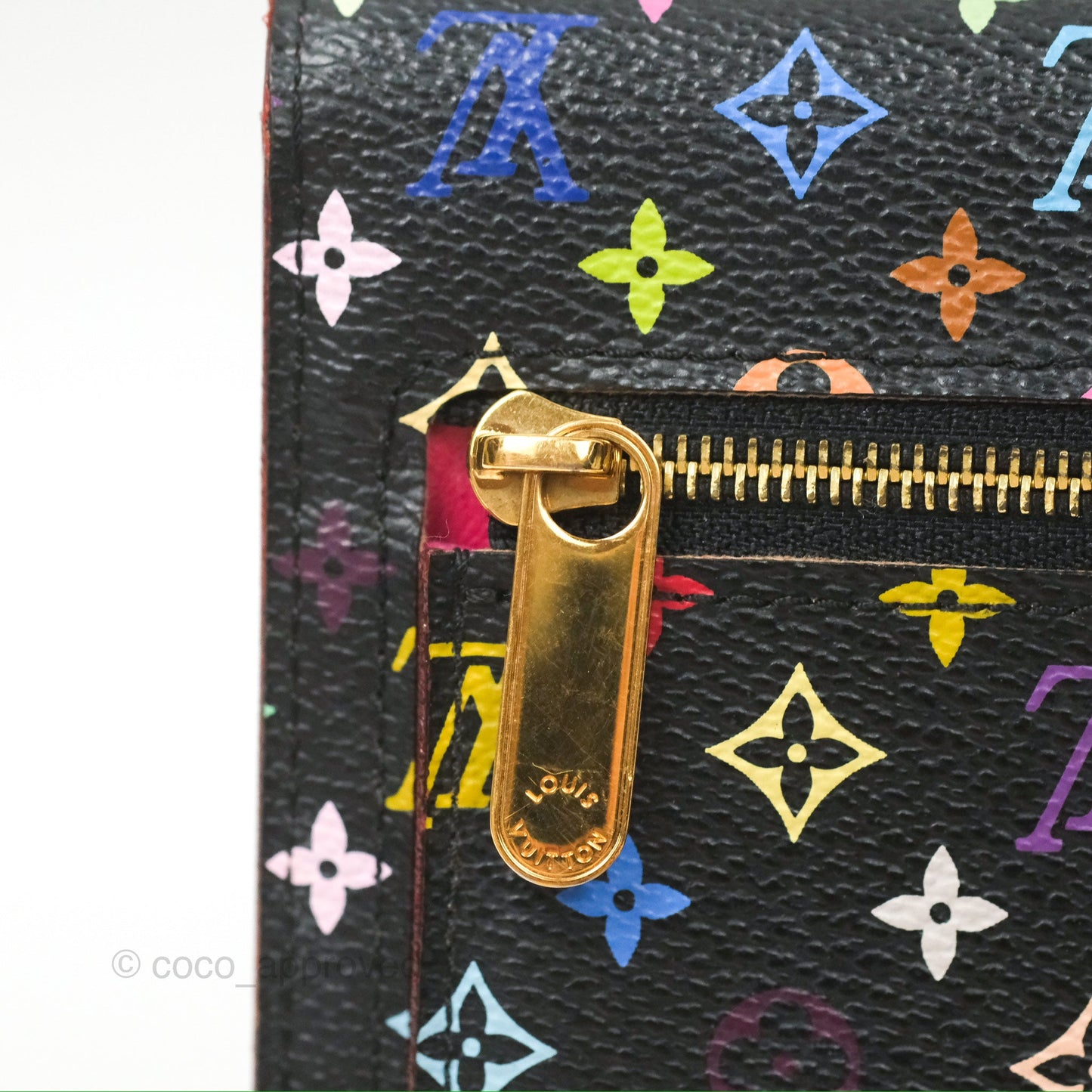 Louis Vuitton Multicolor Monogram Eugenie Wallet Canvas Black