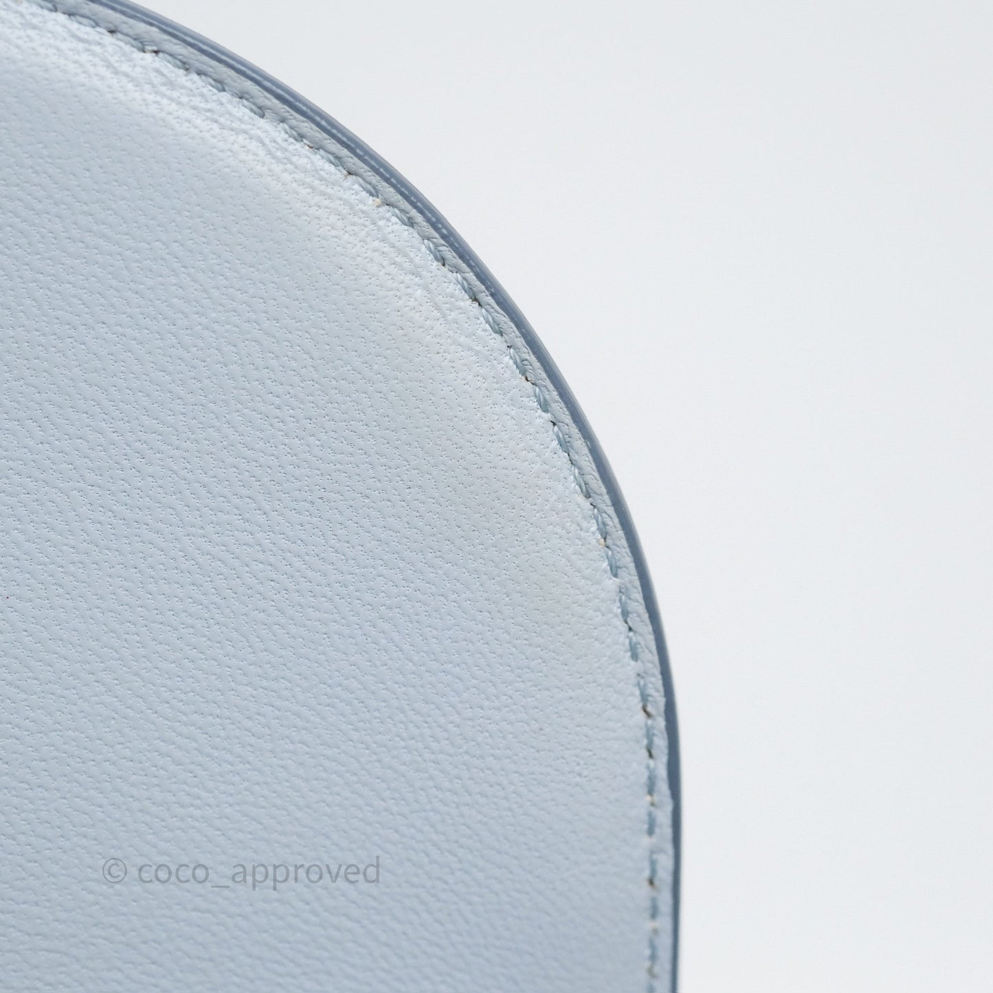 Celine Small Trotteur Crossbody Bag Light Blue Grained Calfskin