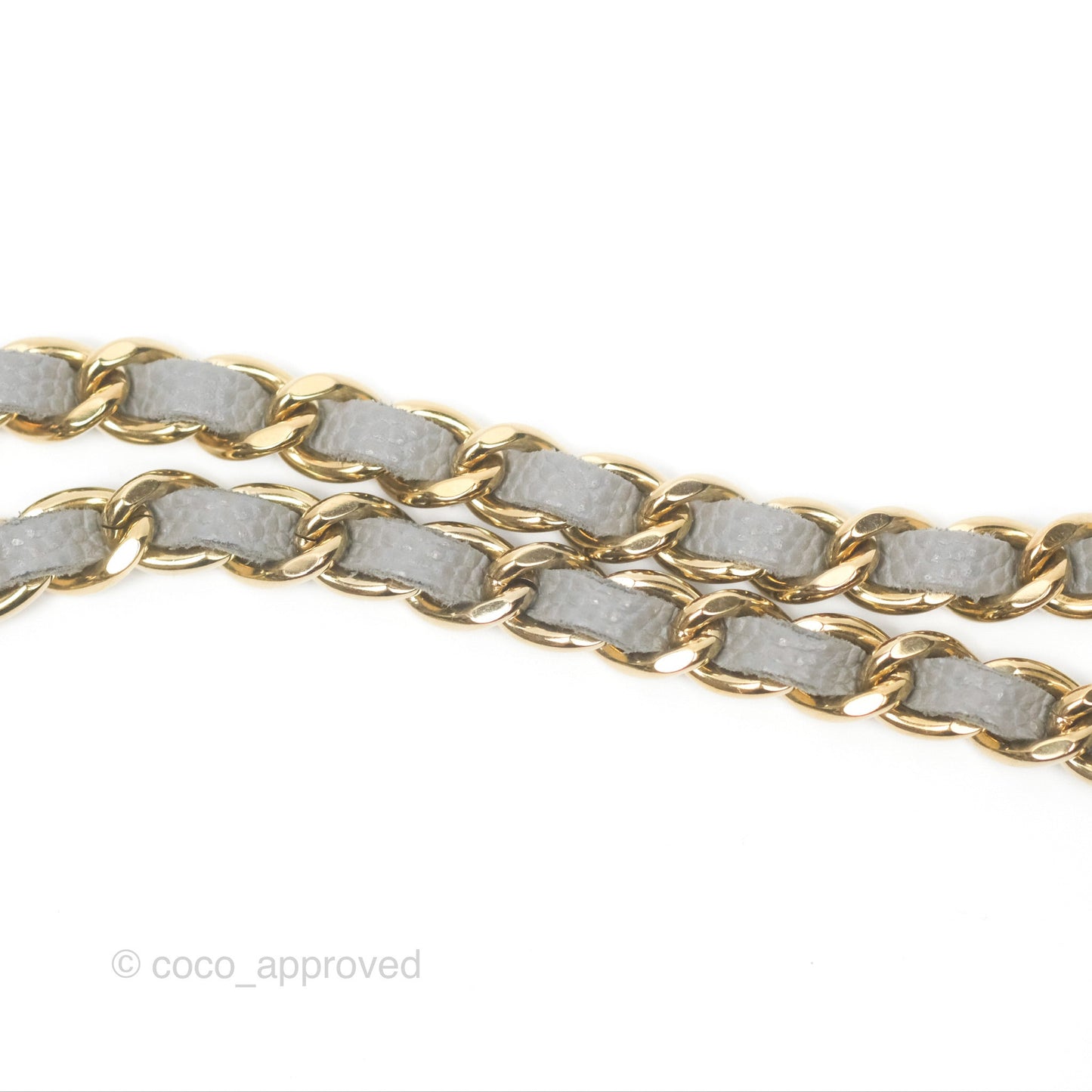 Chanel Classic Quilted Wallet On Chain WOC Grey Caviar Gold Hardware