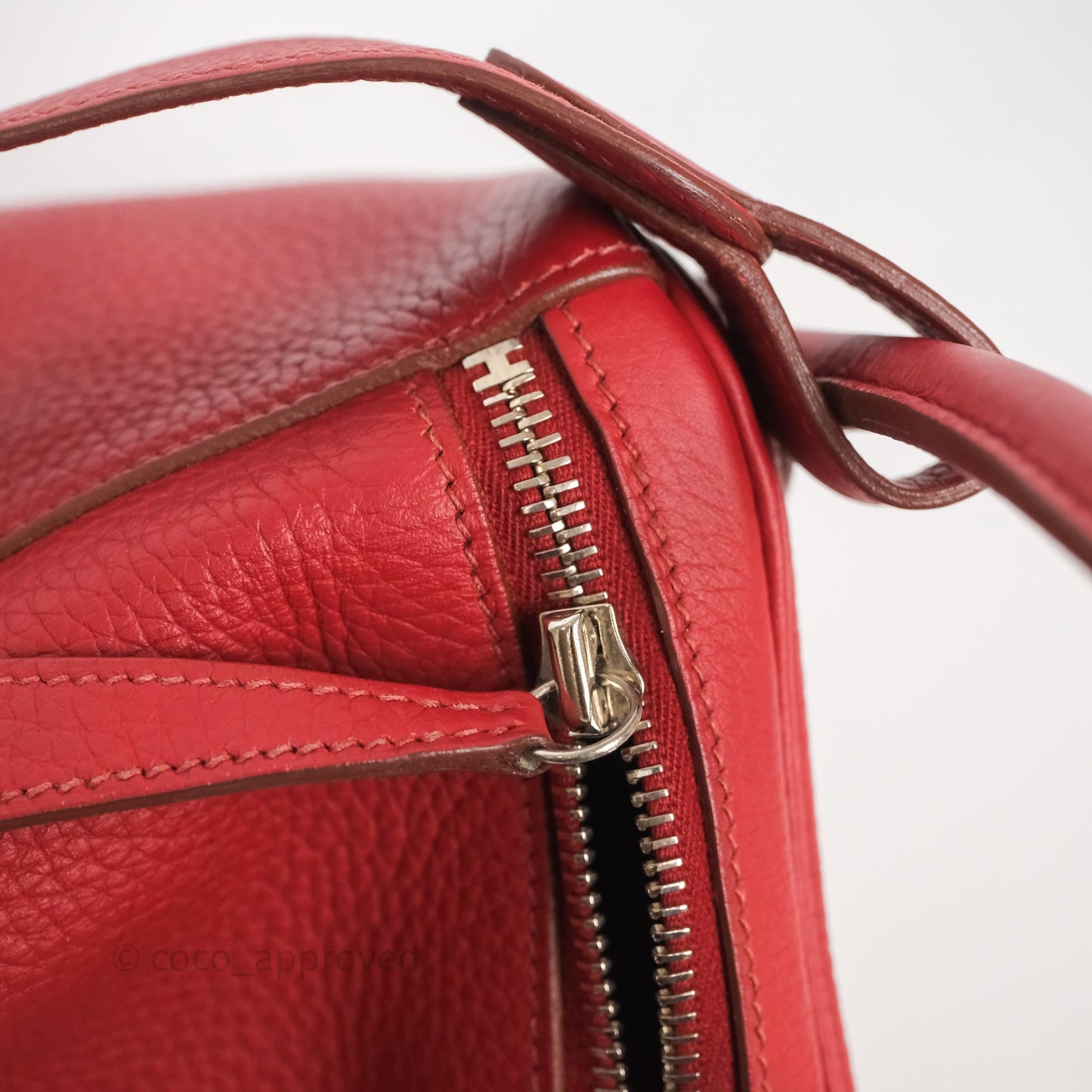Hermès Lindy 30 Rouge Garance 54 Clemence Palladium Hardware