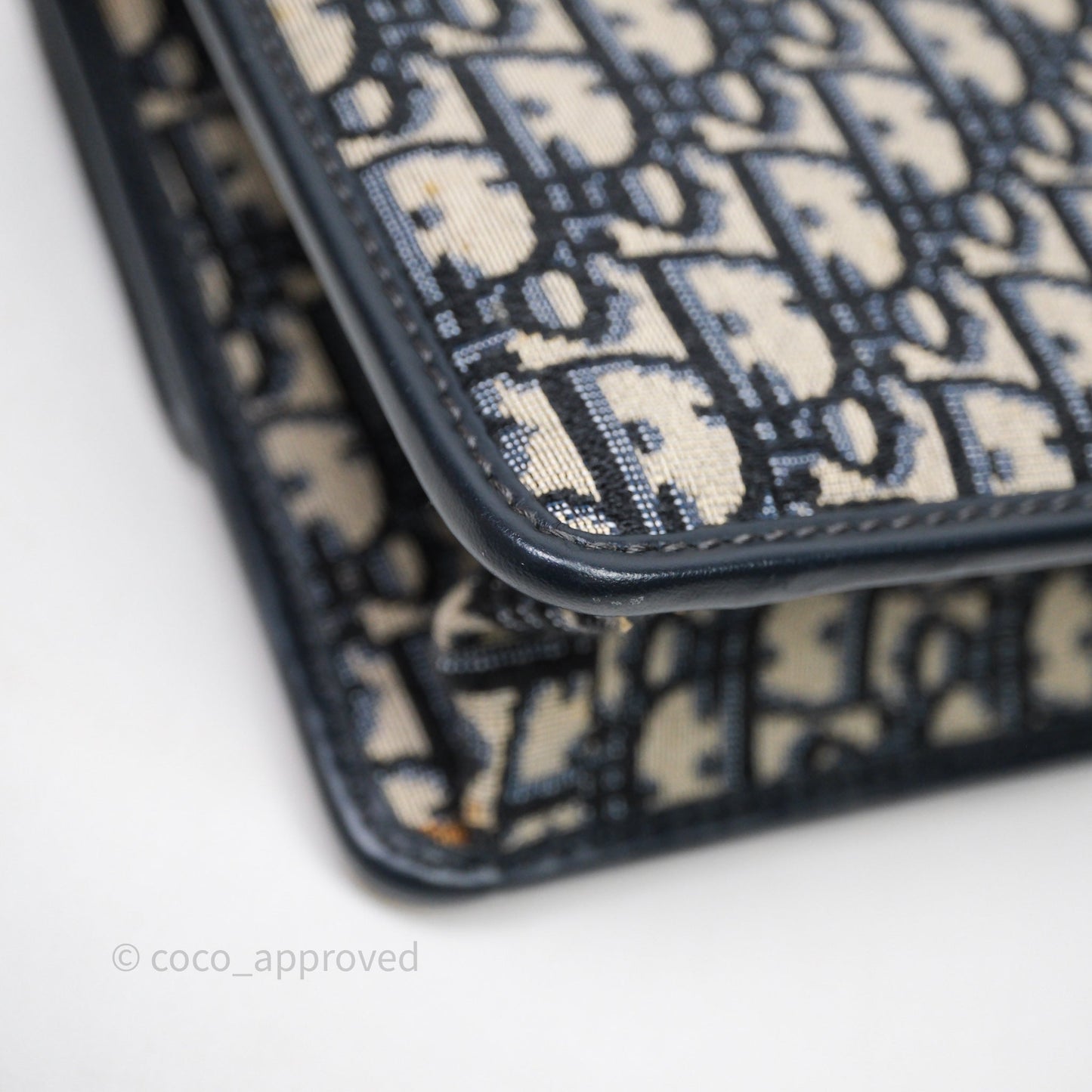 Christian Dior Small 30 Montaigne Bag Blue Dior Oblique Jacquard