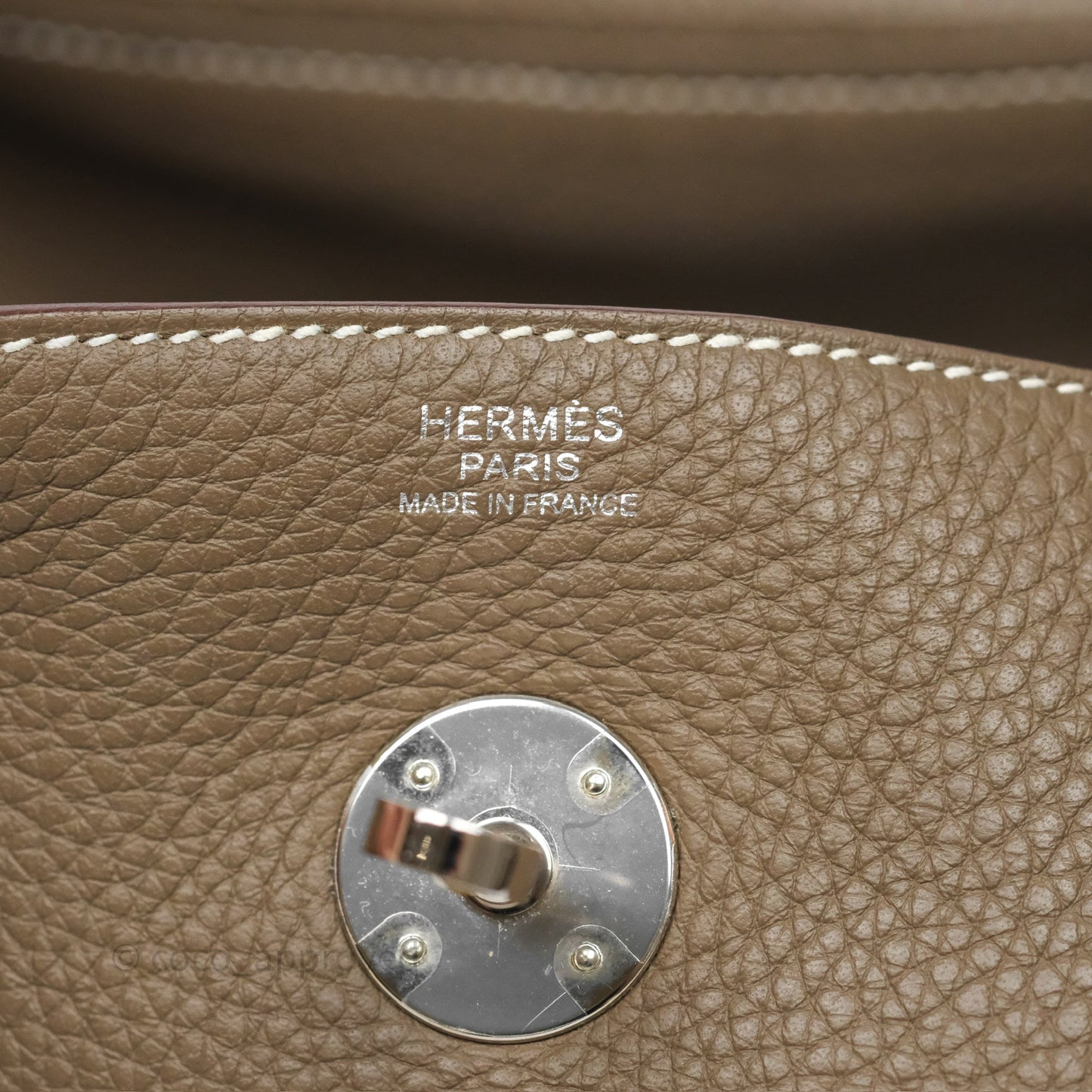 Hermès Lindy 30 Etoupe 18 Clemence Palladium Hardware