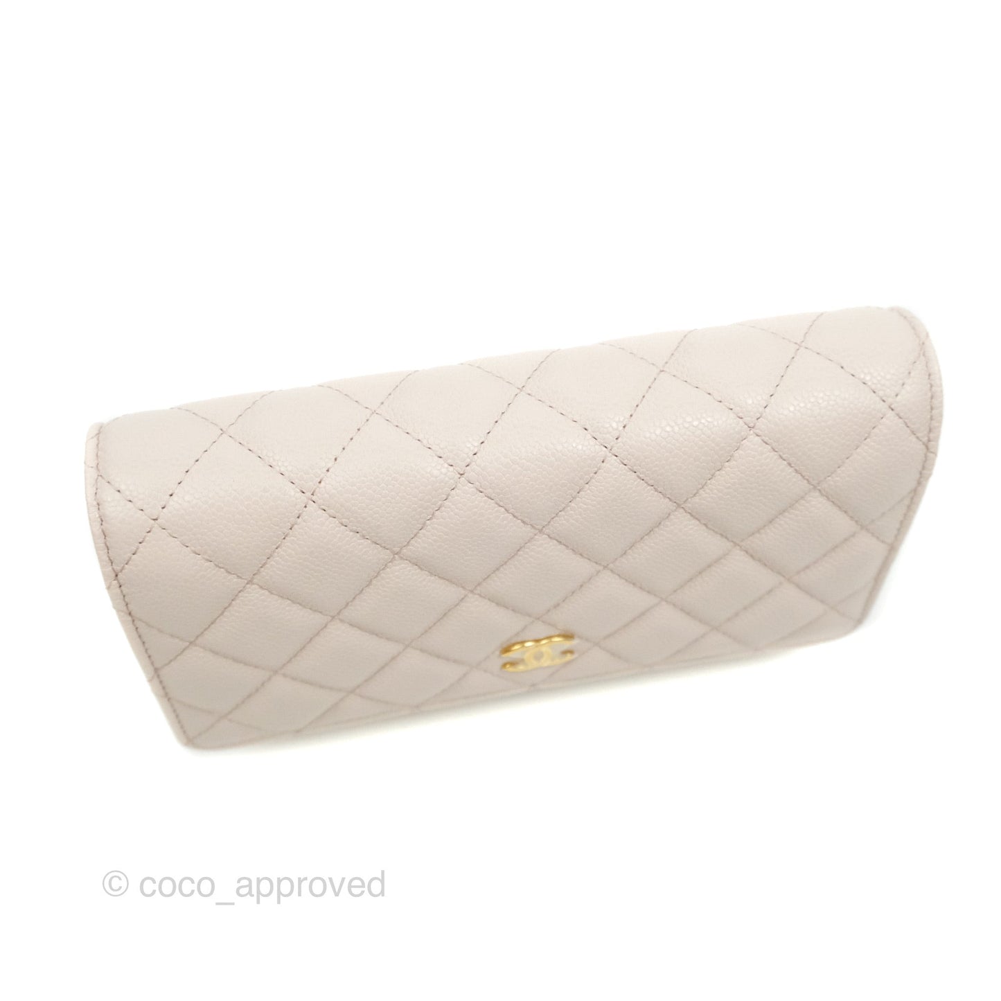 Chanel Quilted WOC Lilac Caviar CC Coco Chain Gold Hardware
