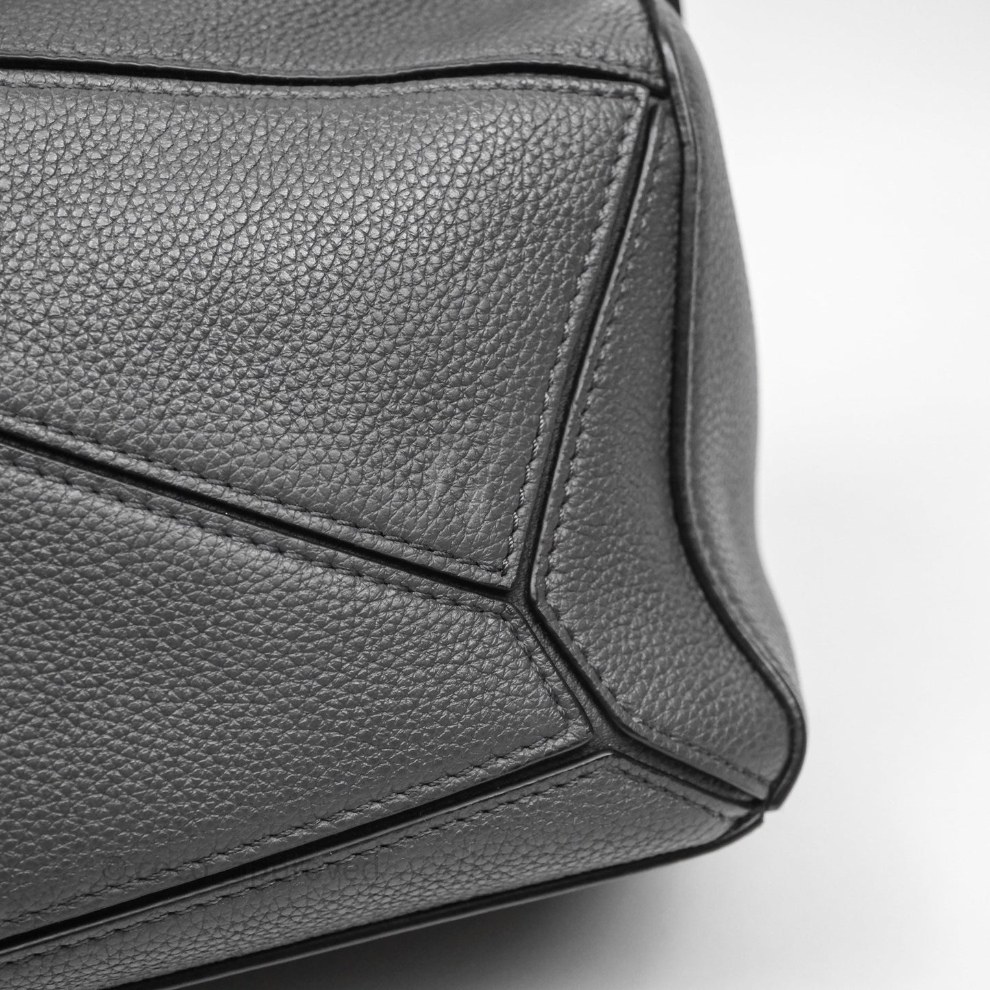 Loewe Small Puzzle Grey Calfskin Edge Bag
