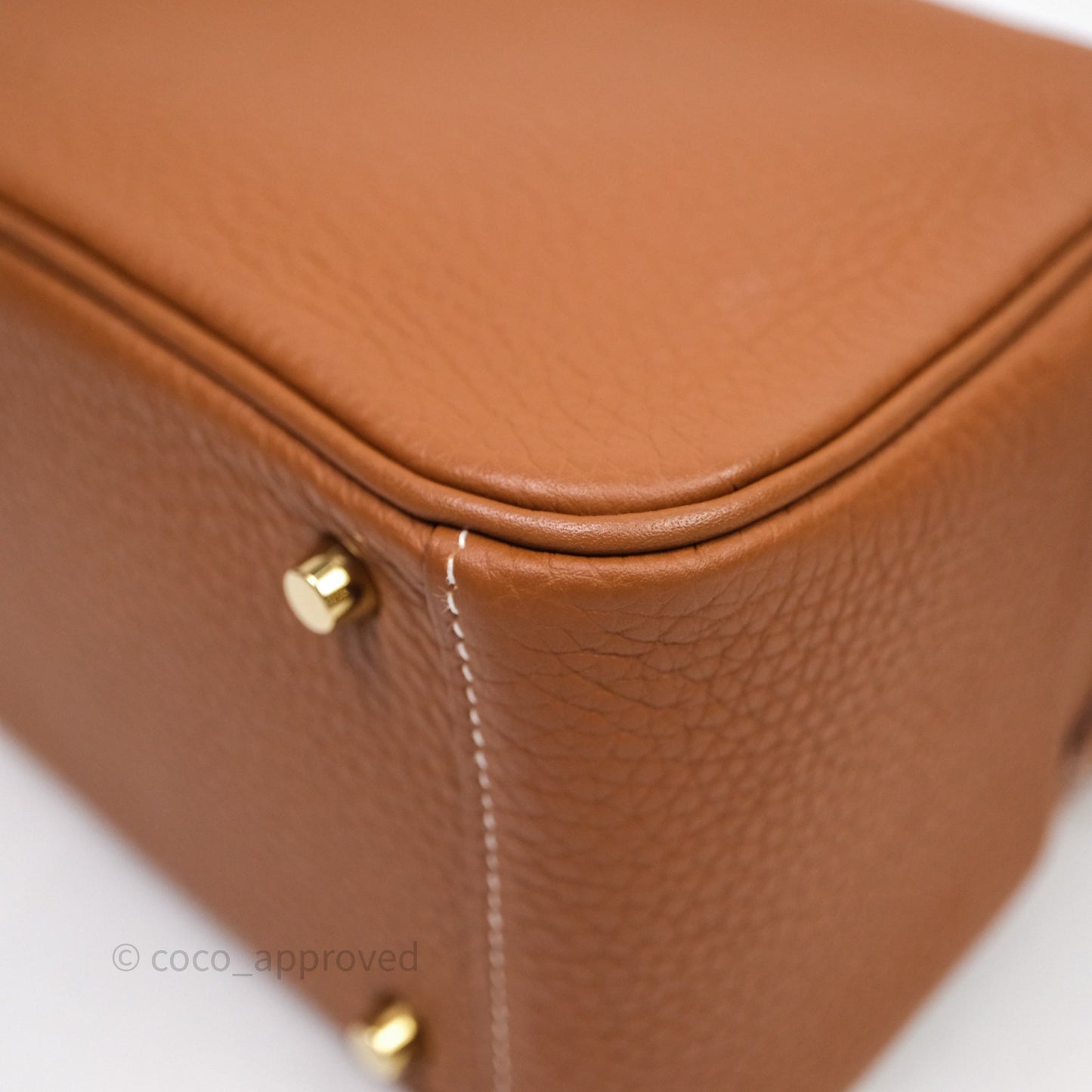 Hermès Mini Lindy 20 Gold Clemence Gold Hardware