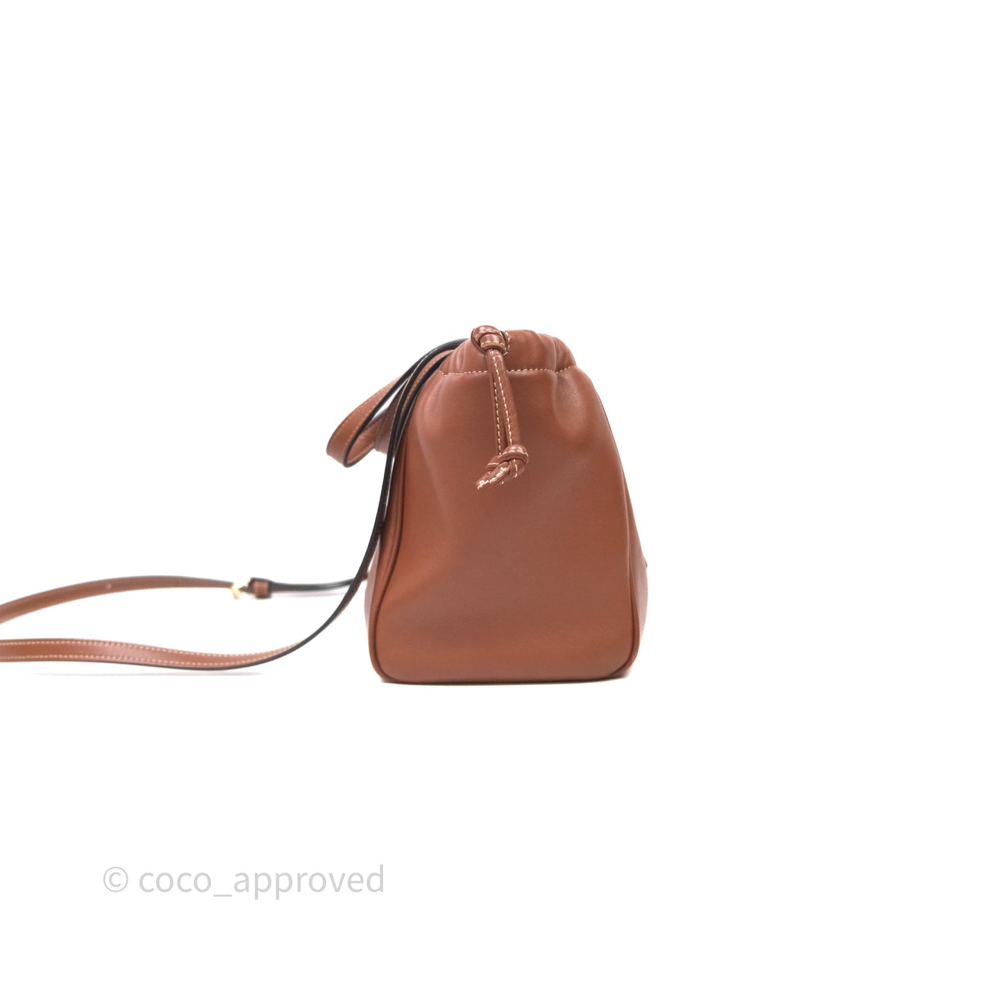 Celine Drawstring Cabas Tote Bag Triomphe in Grained Calfskin Tan