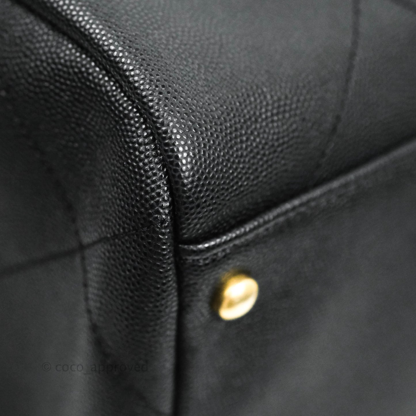 Chanel Large Circular Handle Bowling Bag Caviar Black Aged Gold Hardware