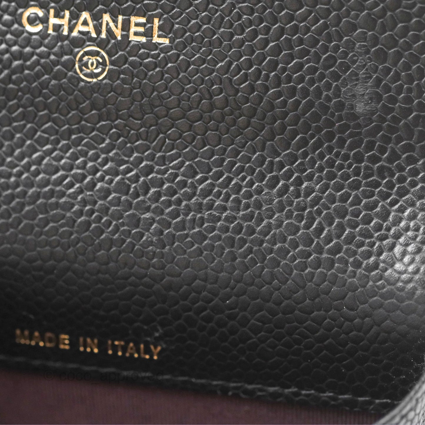 Chanel Quilted Flap Card Holder Black Caviar Gold Hardware