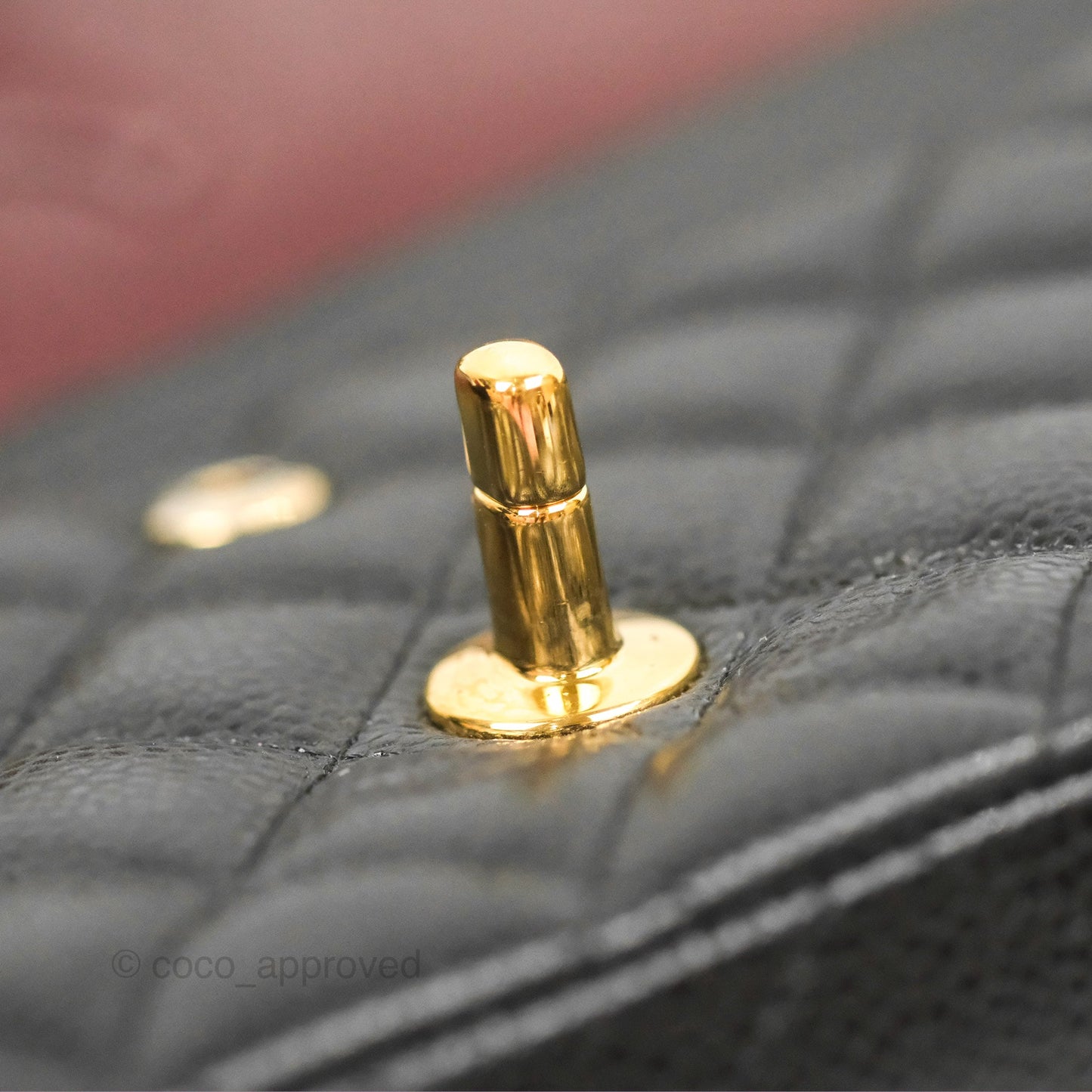 Chanel Classic M/L Medium Flap Quilted Black Caviar Gold Hardware