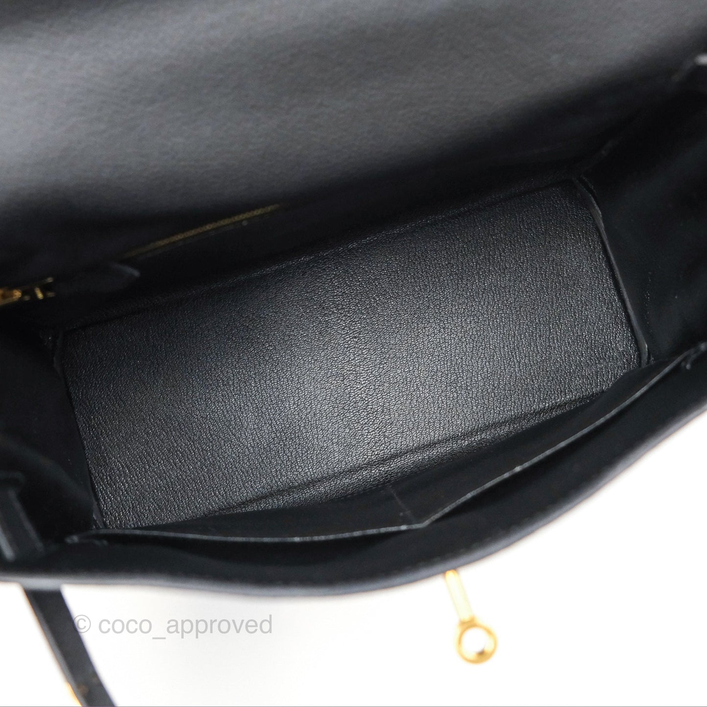 Hermès Retourne Kelly 28 Black Noir 89 Togo Gold Hardware