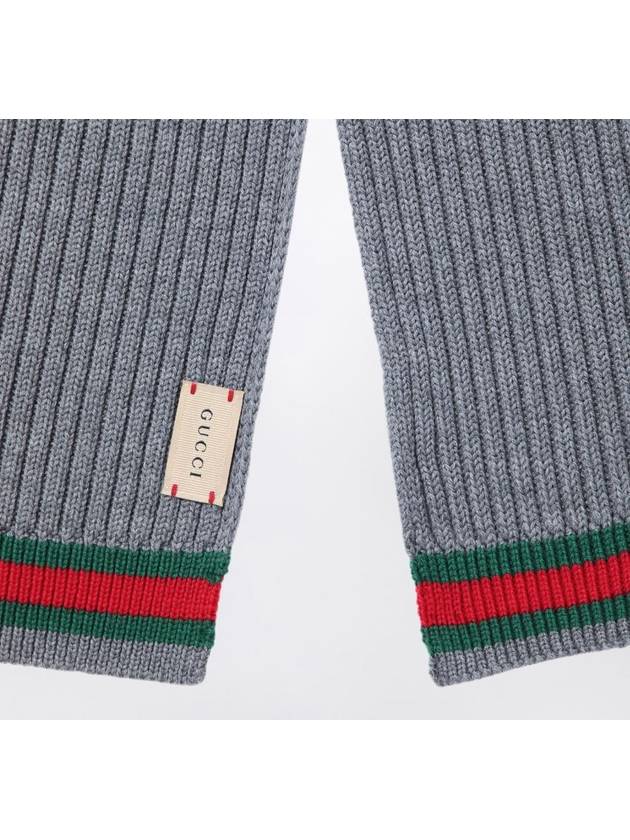 Luxury Gucci Trending 2025 Kids Neck Warmer Muffler Scarf 792705 4K206 1266 GRAPHITE DARK GREEN