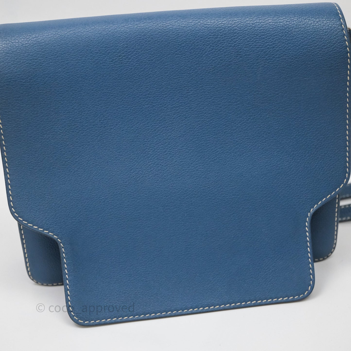 Hermès Roulis 23 Blue Evercolor Palladium Hardware