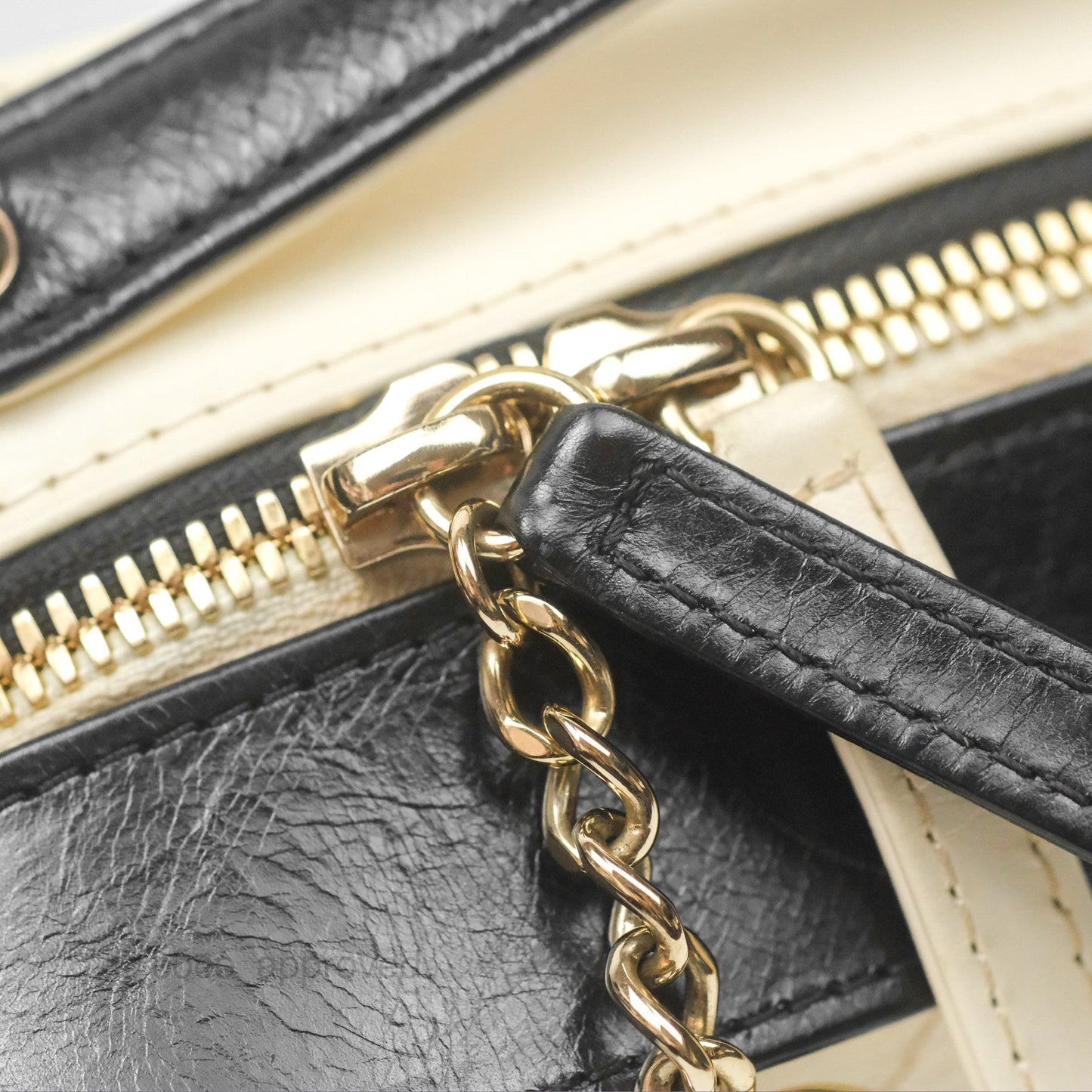 Chanel Camera Case Bag Black/White Calfskin Gold Hardware
