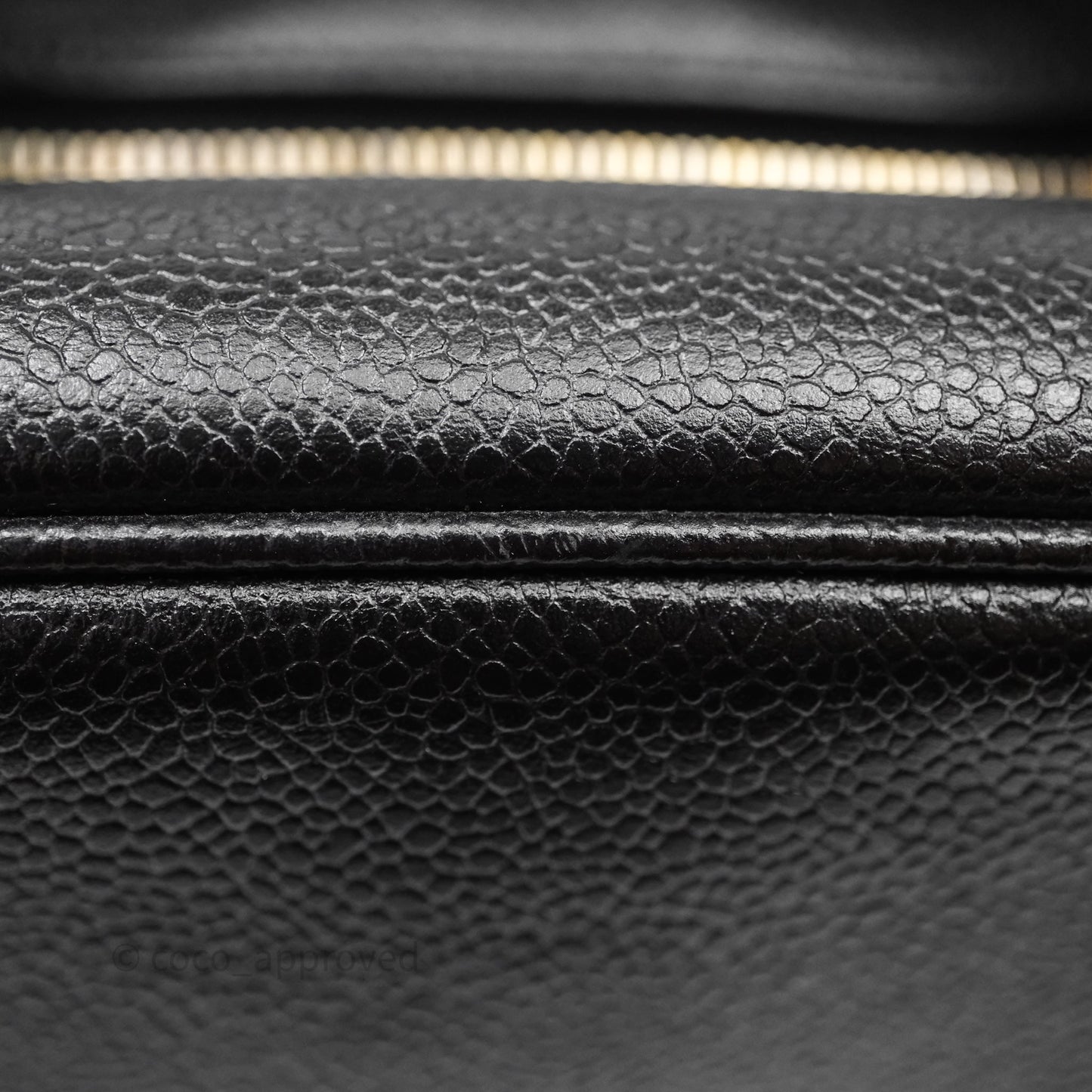 Chanel Vintage Timeless Vanity Case Caviar 24K Gold Hardware