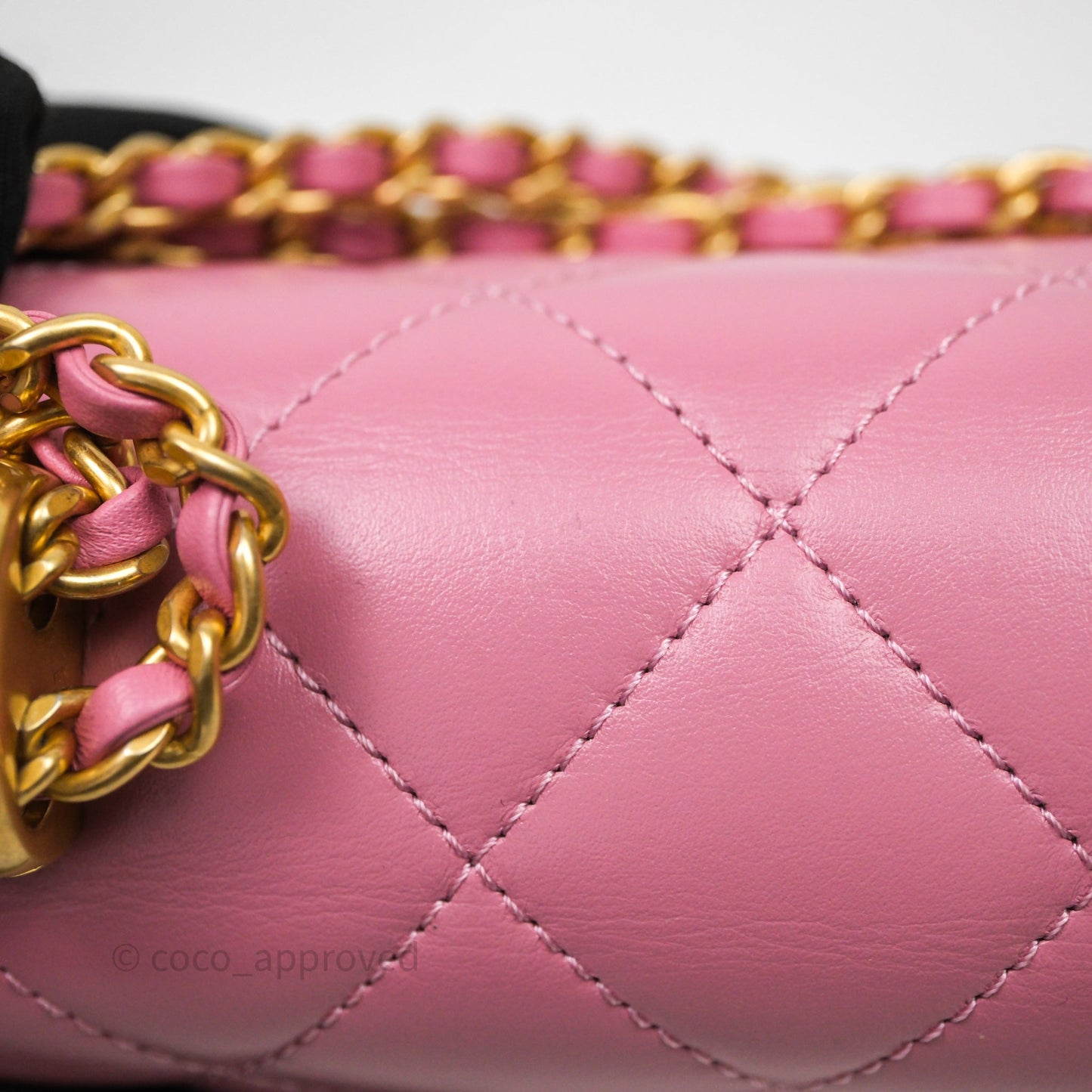 Chanel Quilted Mini Perfect Fit Adjustable Pink Calfskin Gold Hardware