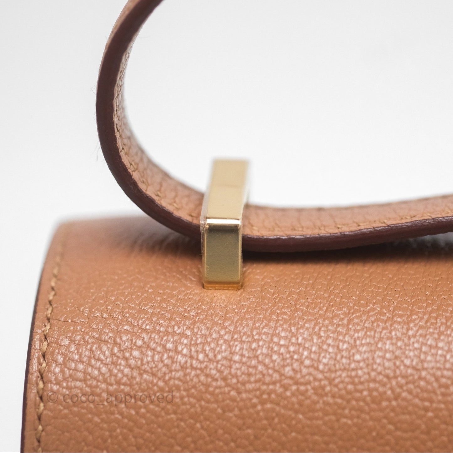 Hermès Constance Mini Quebracho Chevre Gold Hardware