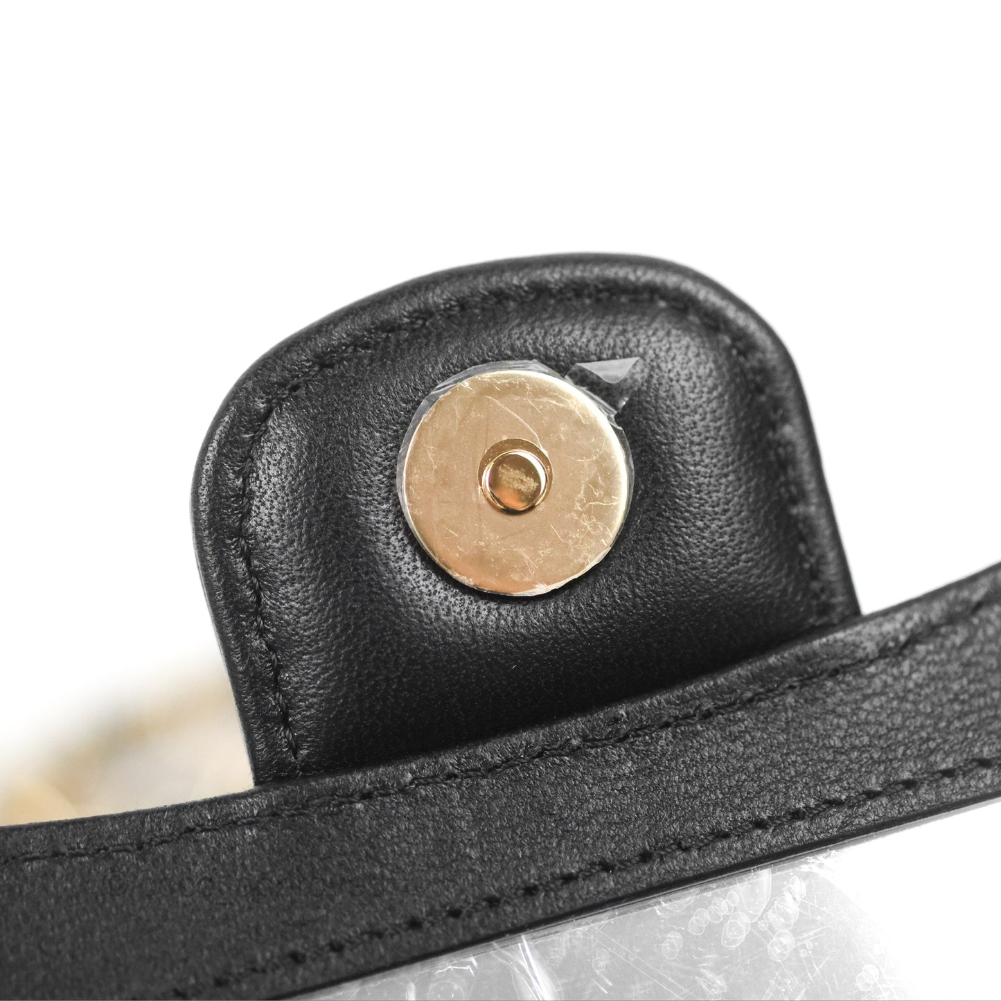 Chanel Mini Handle Clutch With Chain Black Lambskin Gold Hardware