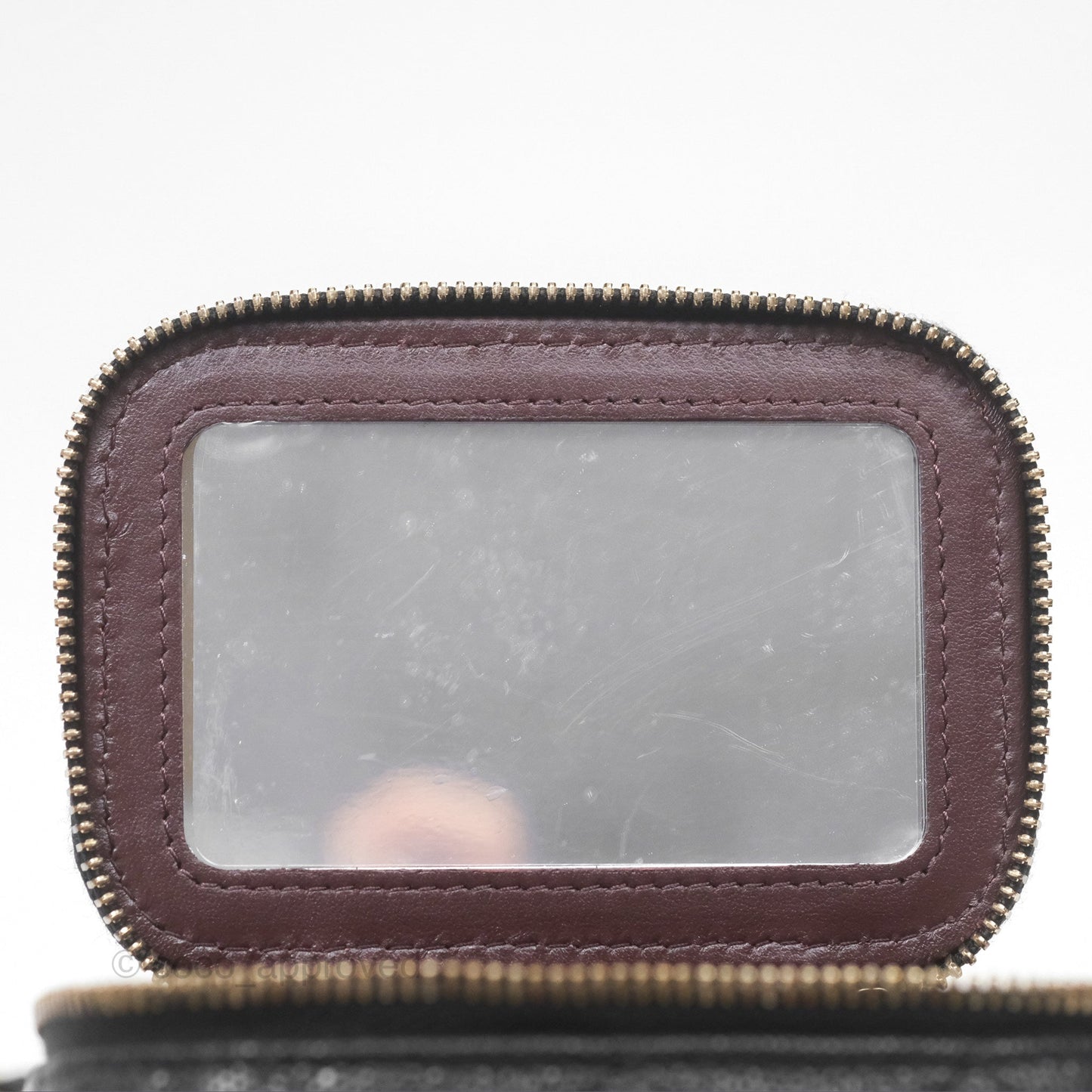 Chanel Mini Vanity With Chain Black Caviar Gold Hardware