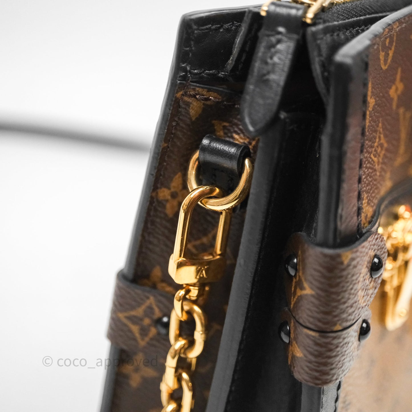 Louis Vuitton Monogram Reverse Trunk Clutch Bag
