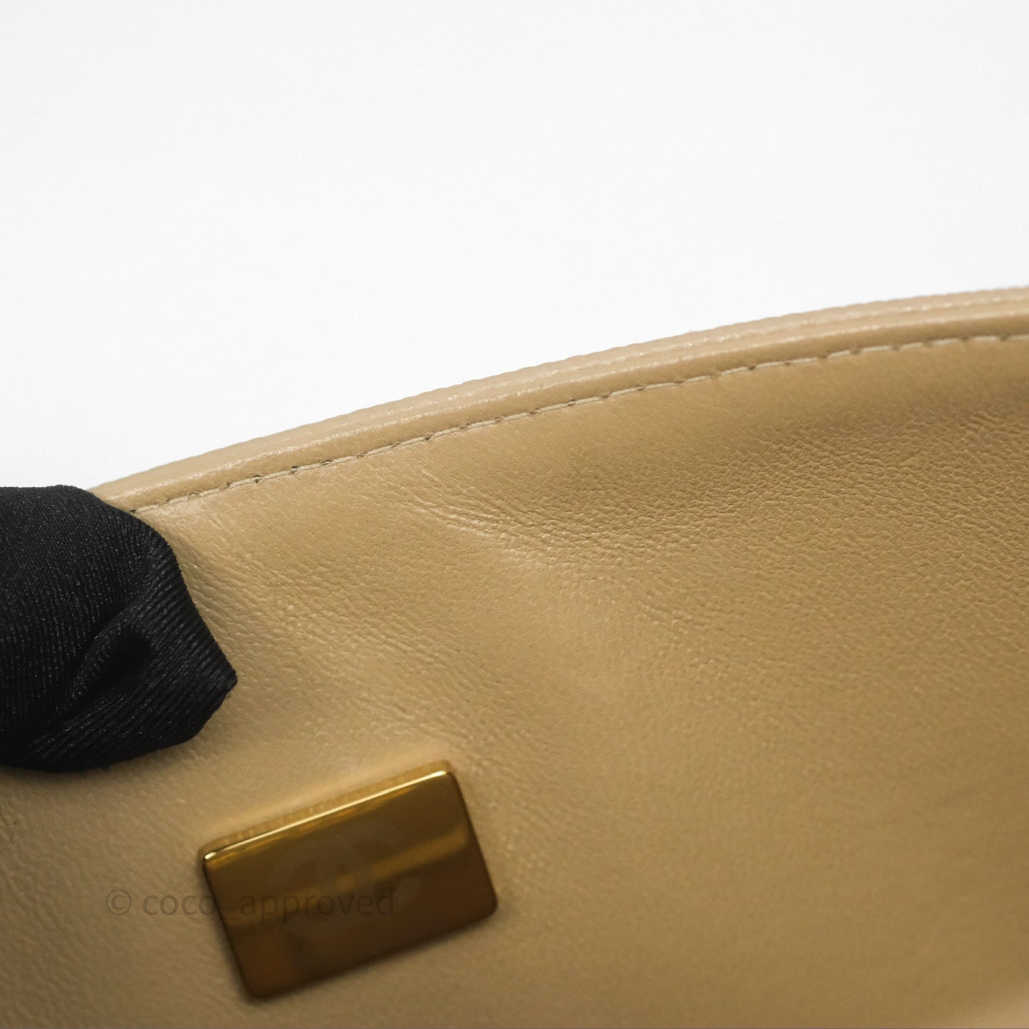 Chanel Classic M/L Medium Flap Quilted Dark Beige Caviar Gold Hardware