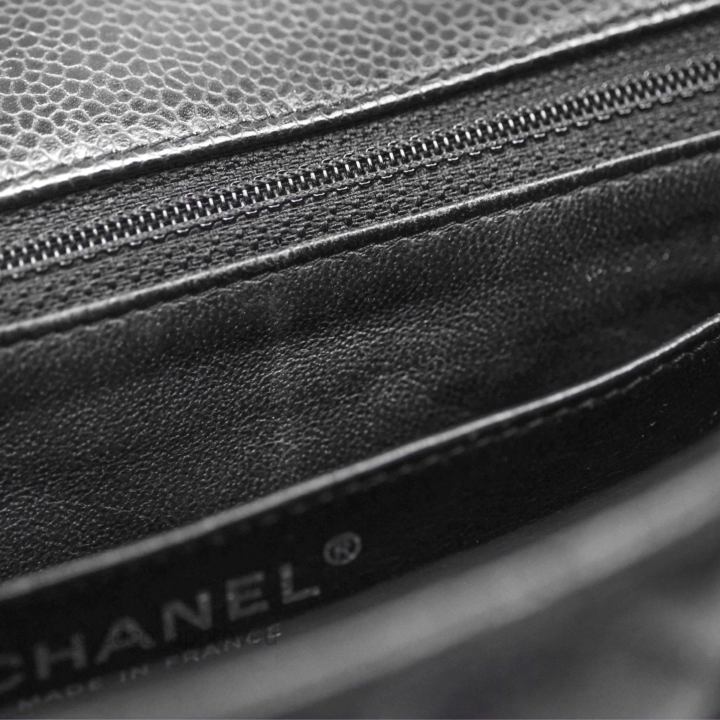Chanel Jumbo Single Flap Quilted Black Caviar Silver Hardware