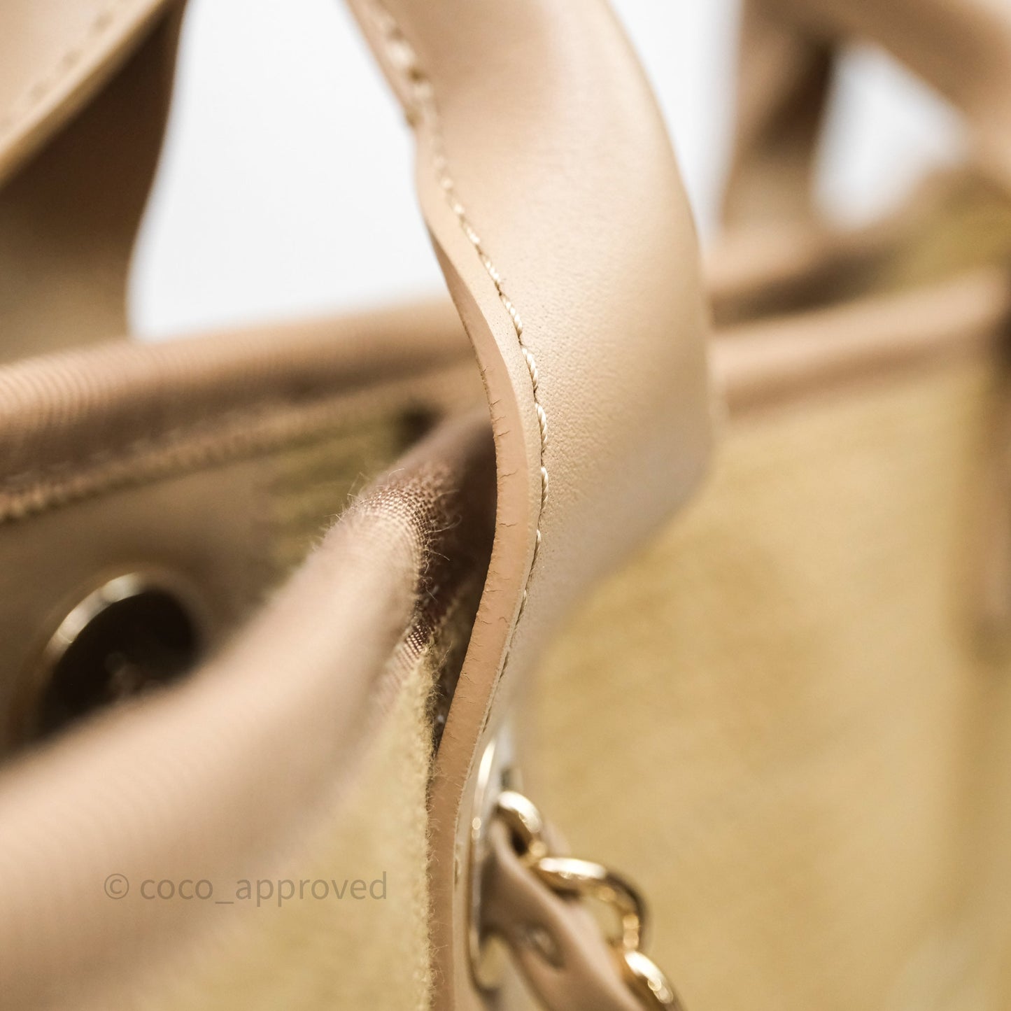Chanel New Small Canvas Deauville Tote Beige Silver Hardware