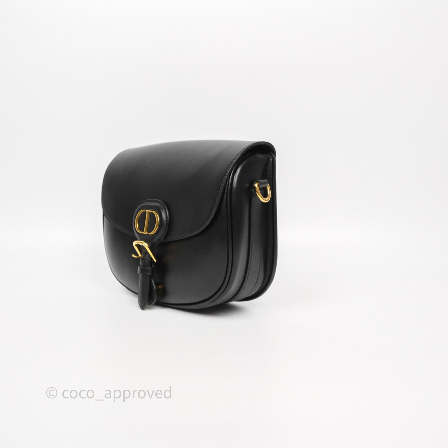 Dior Medium Bobby Flap Black Box Calfskin