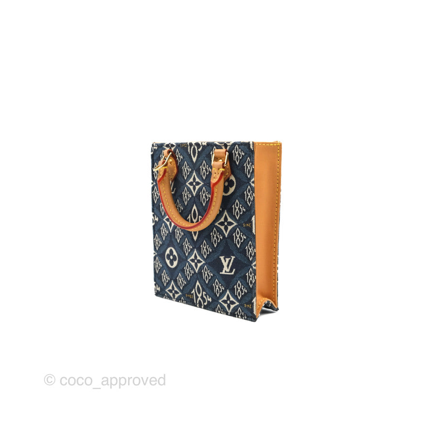 Louis Vuitton Petit Sac Plat Bag Denim Since 1854
