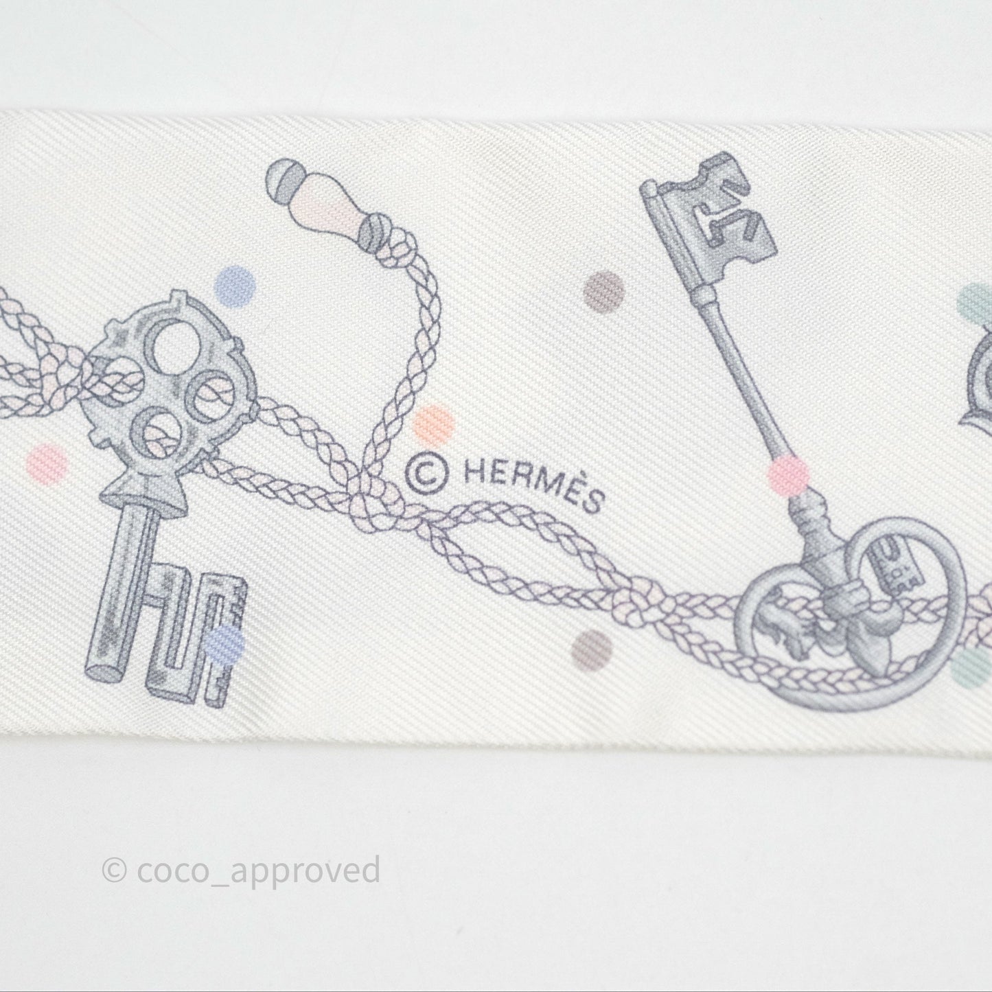 Hermes Silk Les Cles A Pois Twilly