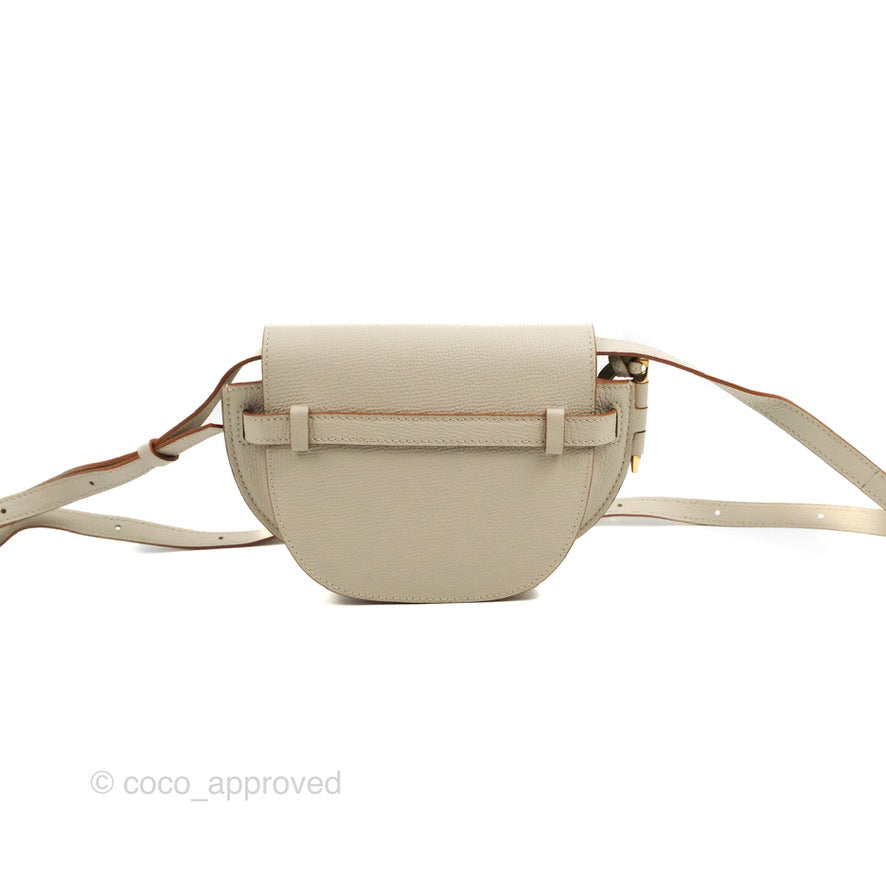 Loewe Mini Dual Gate Bag Light Ghost Pebbled Grain Calfskin