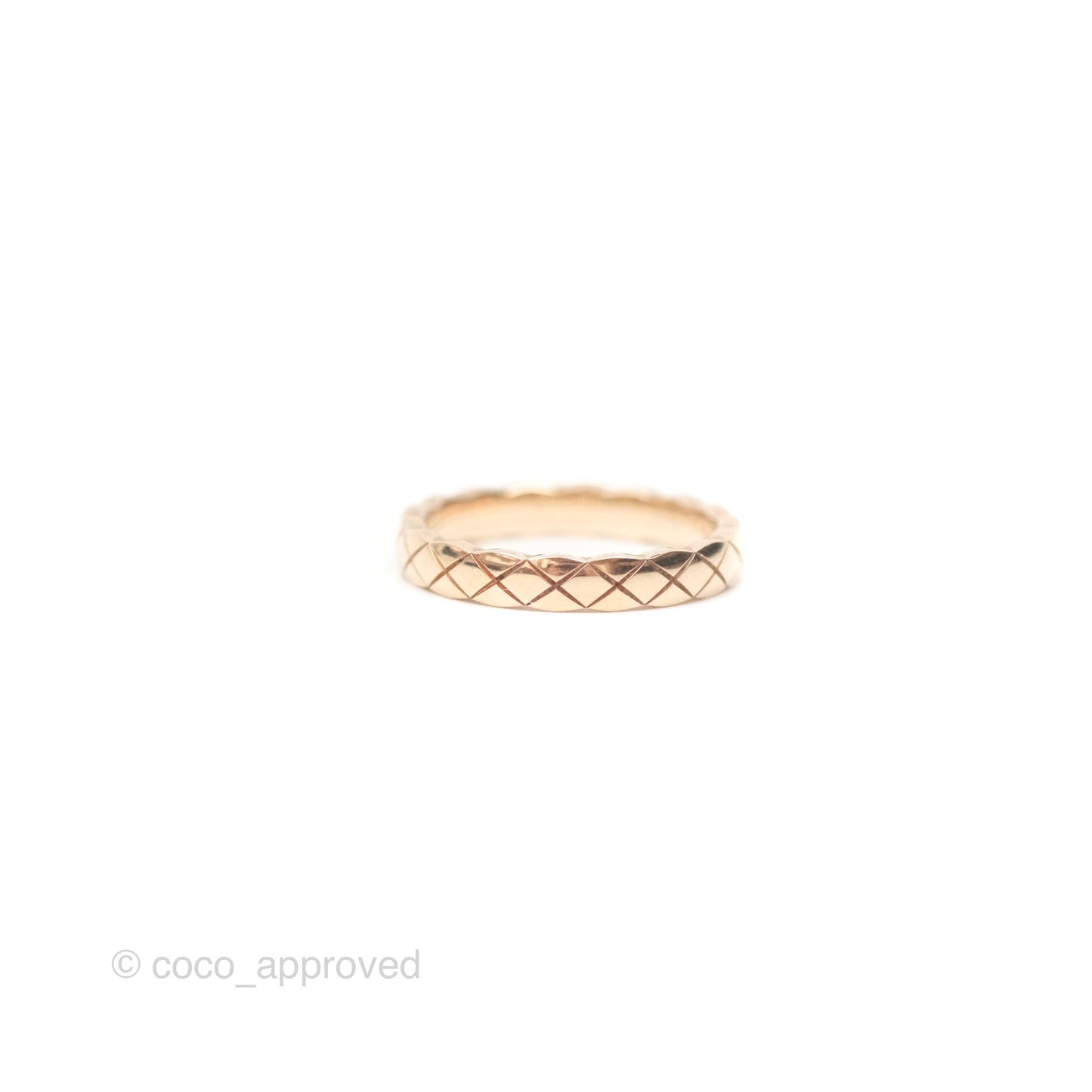 Chanel Coco Crush Ring 18K Beige Gold Size 52