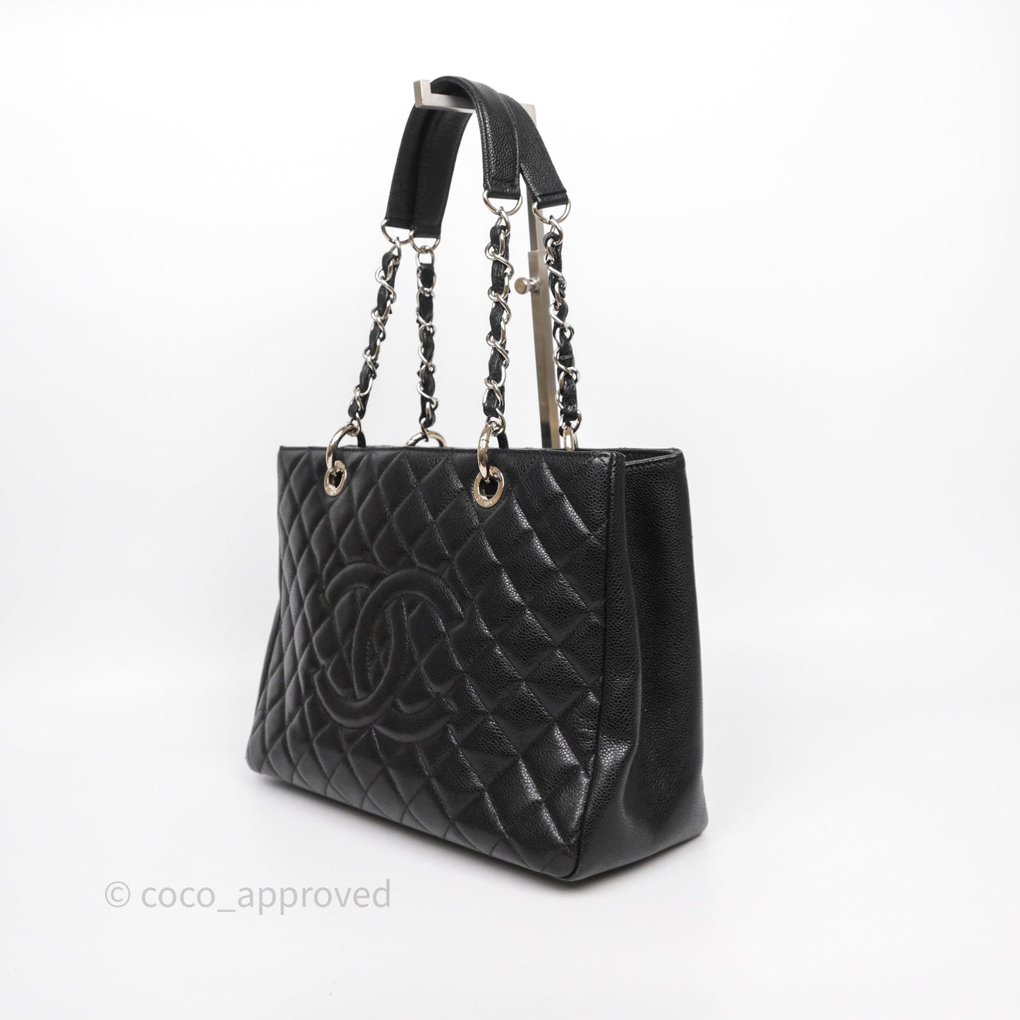 Chanel GST Black Caviar Silver Hardware
