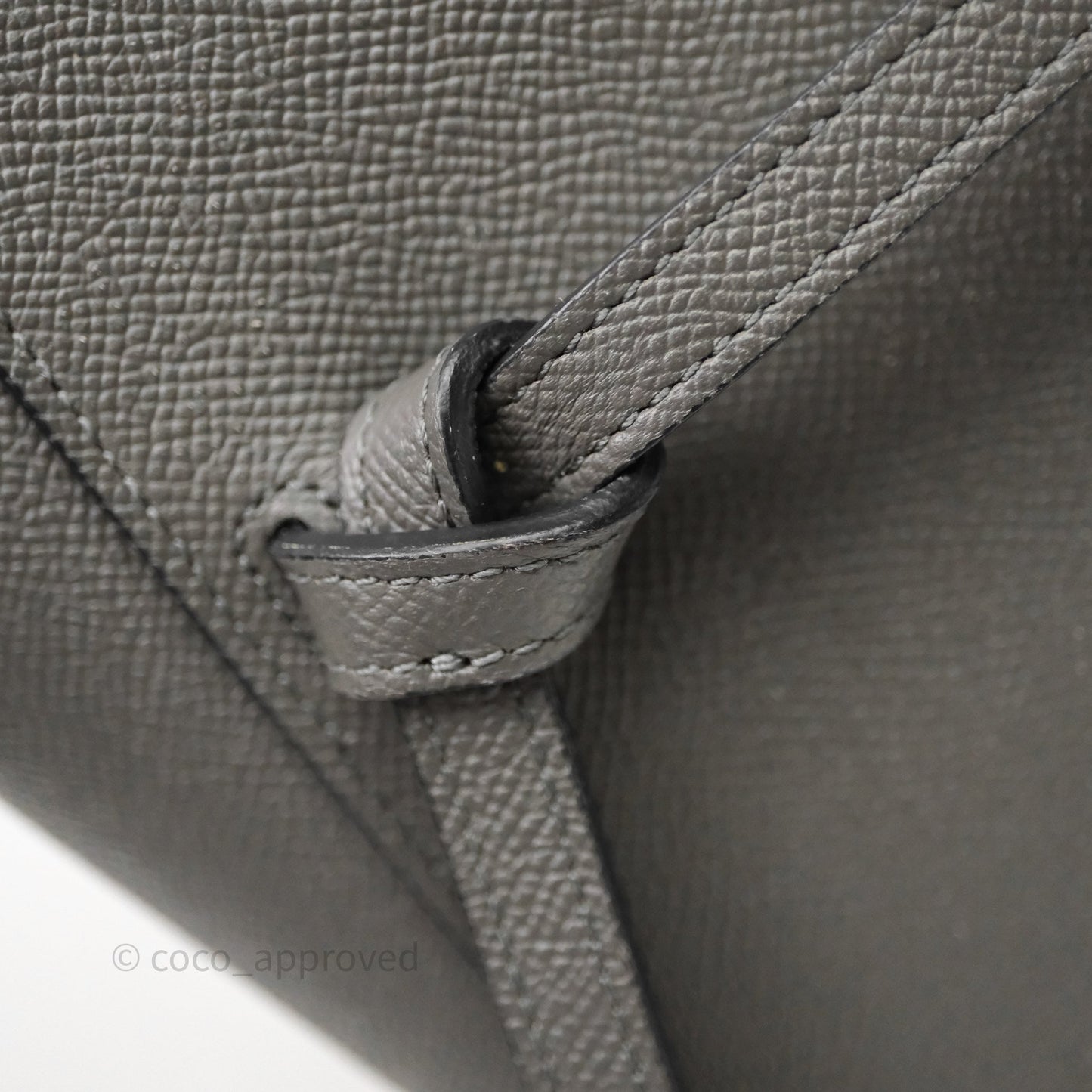 Celine Nano Belt Bag Grey Grained Calfskin Gold Hardware