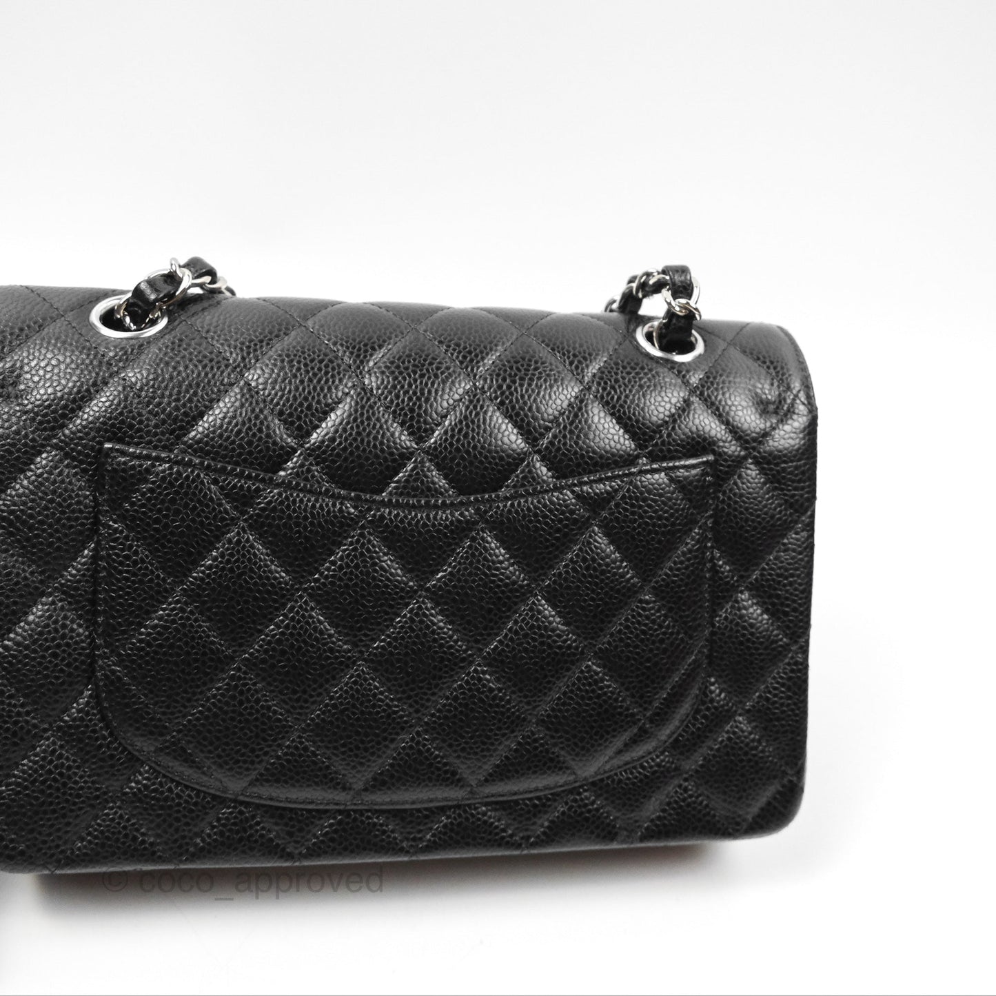Chanel Small Classic Quilted Flap Black Caviar Silver Hardware