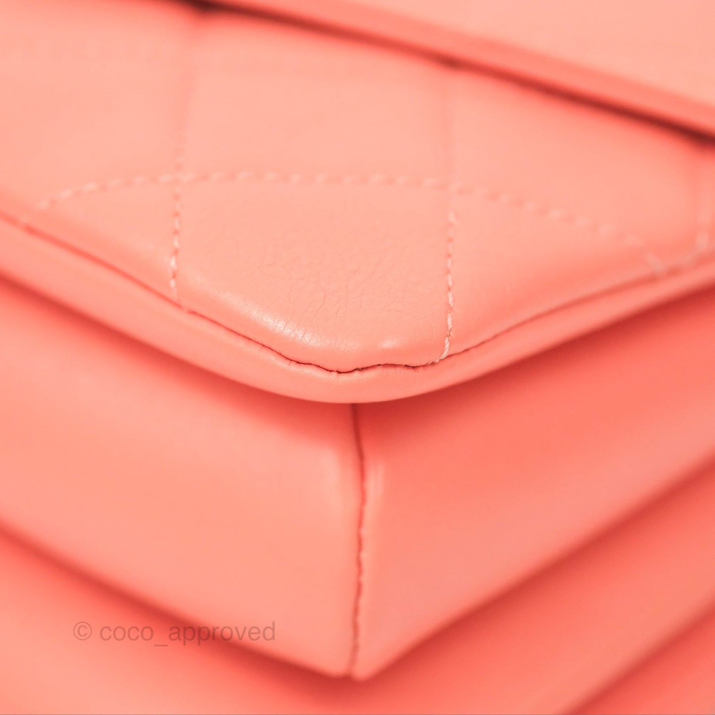 Chanel Metal Top Handle Flap Bag Iridescent Orange Claire Calfskin Aged Gold Hardware