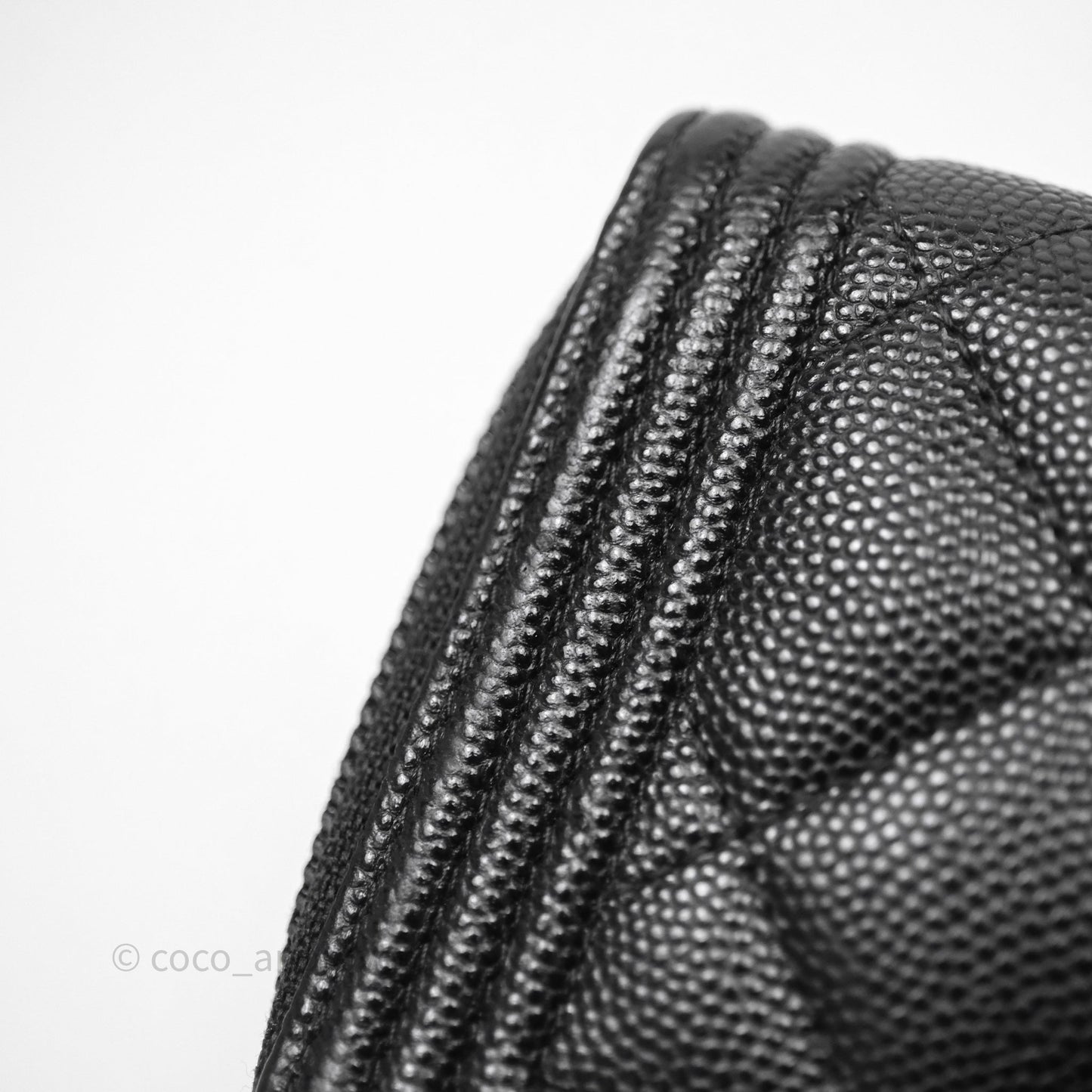 Chanel Boy Zip Wallet Black Caviar Gold Hardware