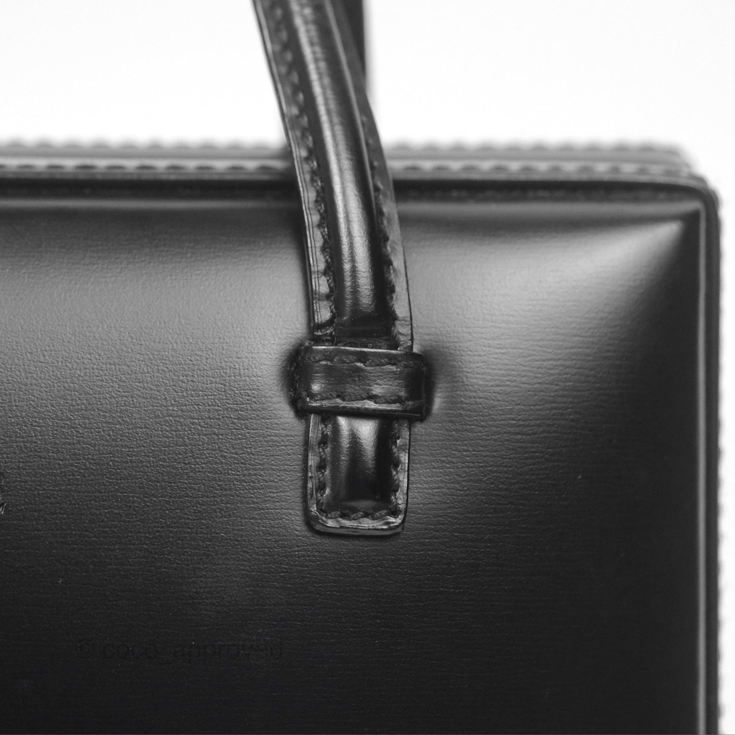 Loewe Vintage Small Postal Handle Bag Black Leather