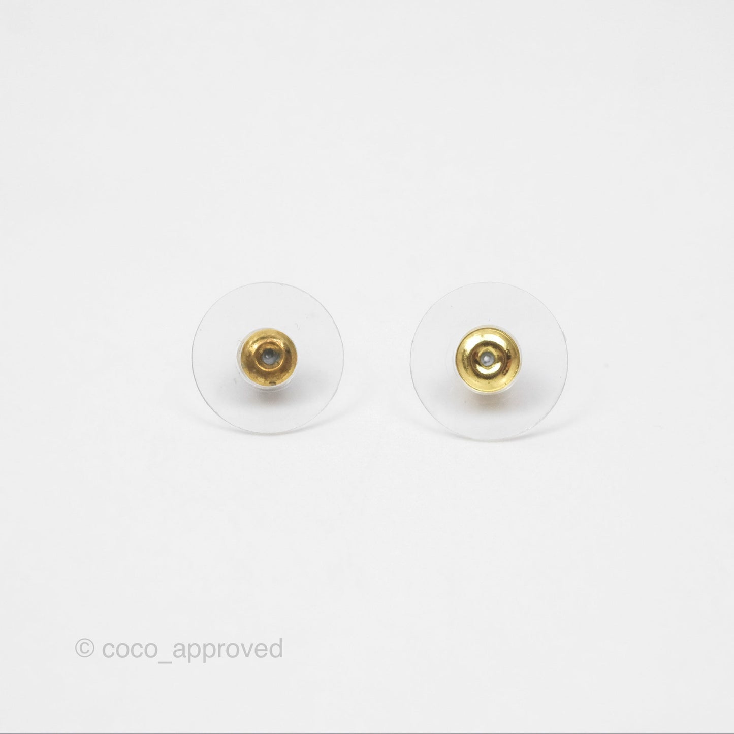 Chanel CC Logo Hoop Earrings Gold Tone 24C